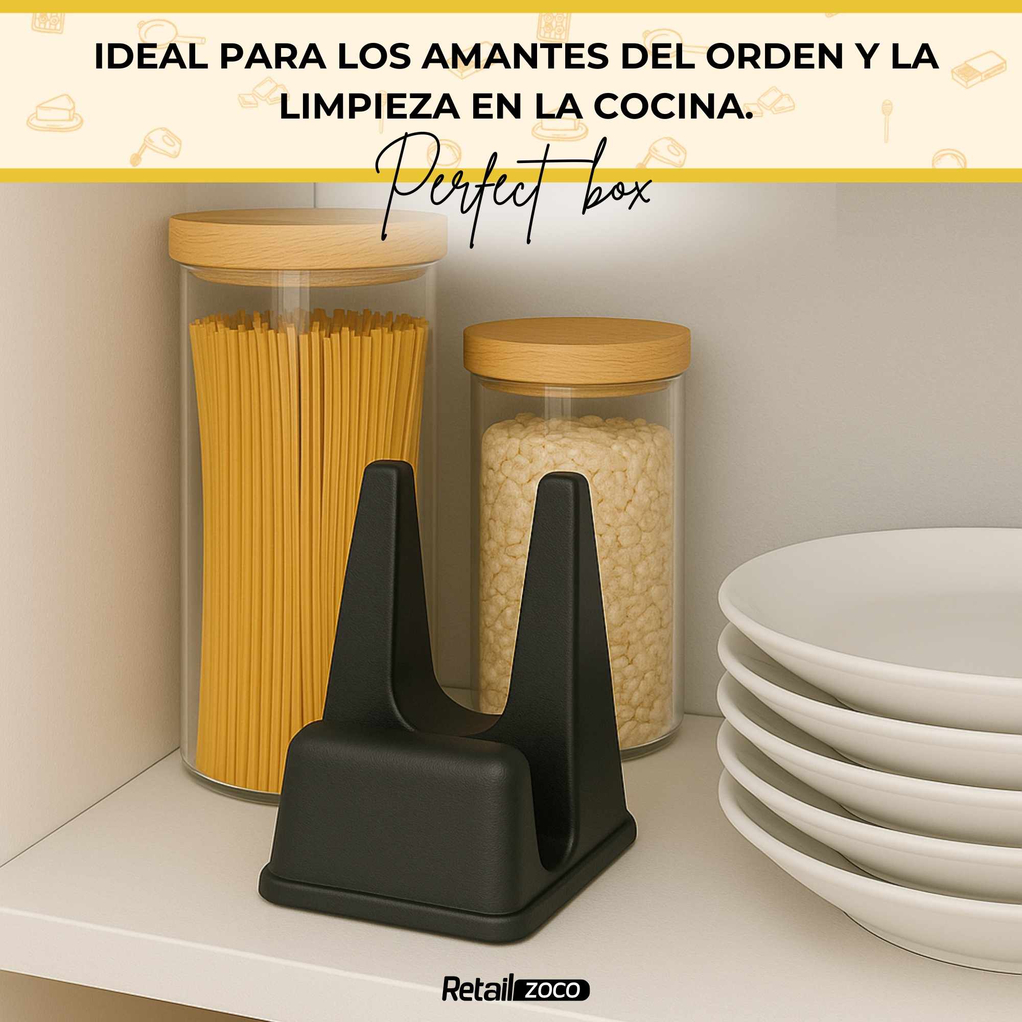 Soporte Tapas Ollas Negro - imagen 5