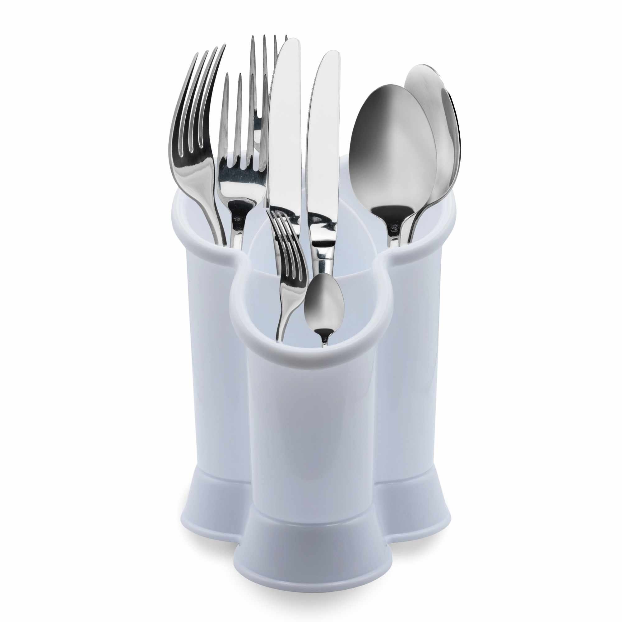 Escurrecubiertos trebol de plastico clásico blanco - imagen 1