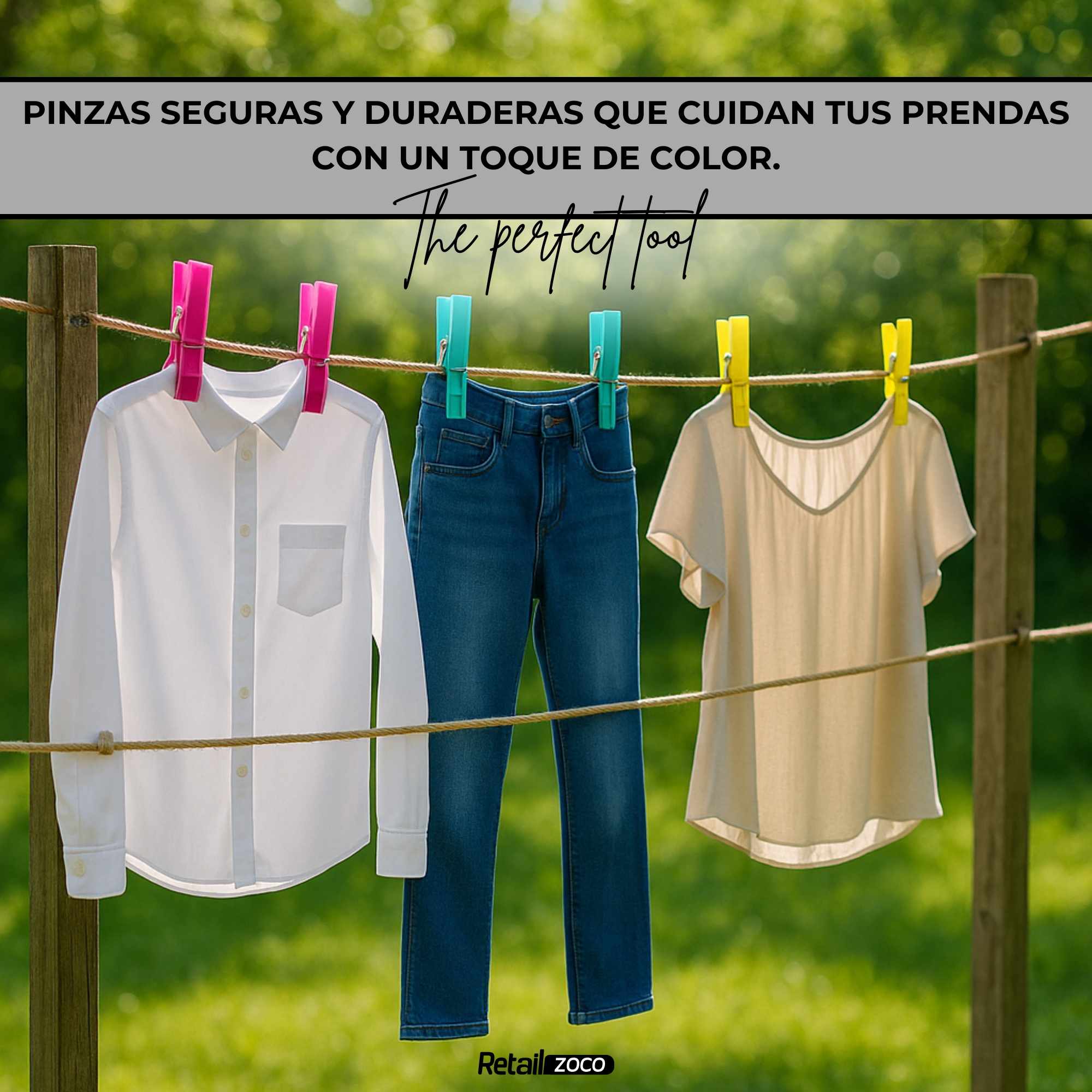 Pinzas para tender la ropa 20 unidades - imagen 4