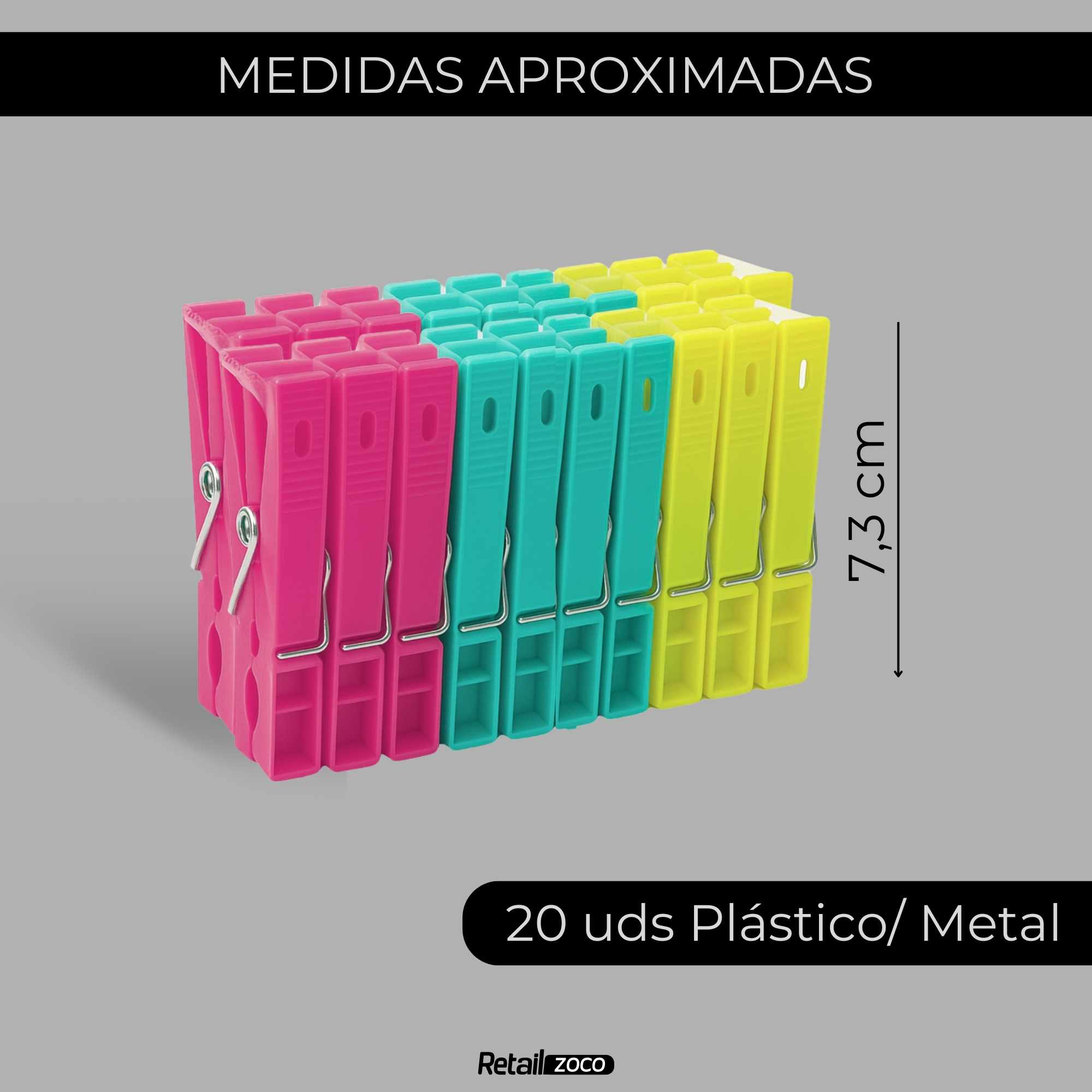 Pinzas para tender la ropa 20 unidades - imagen 5