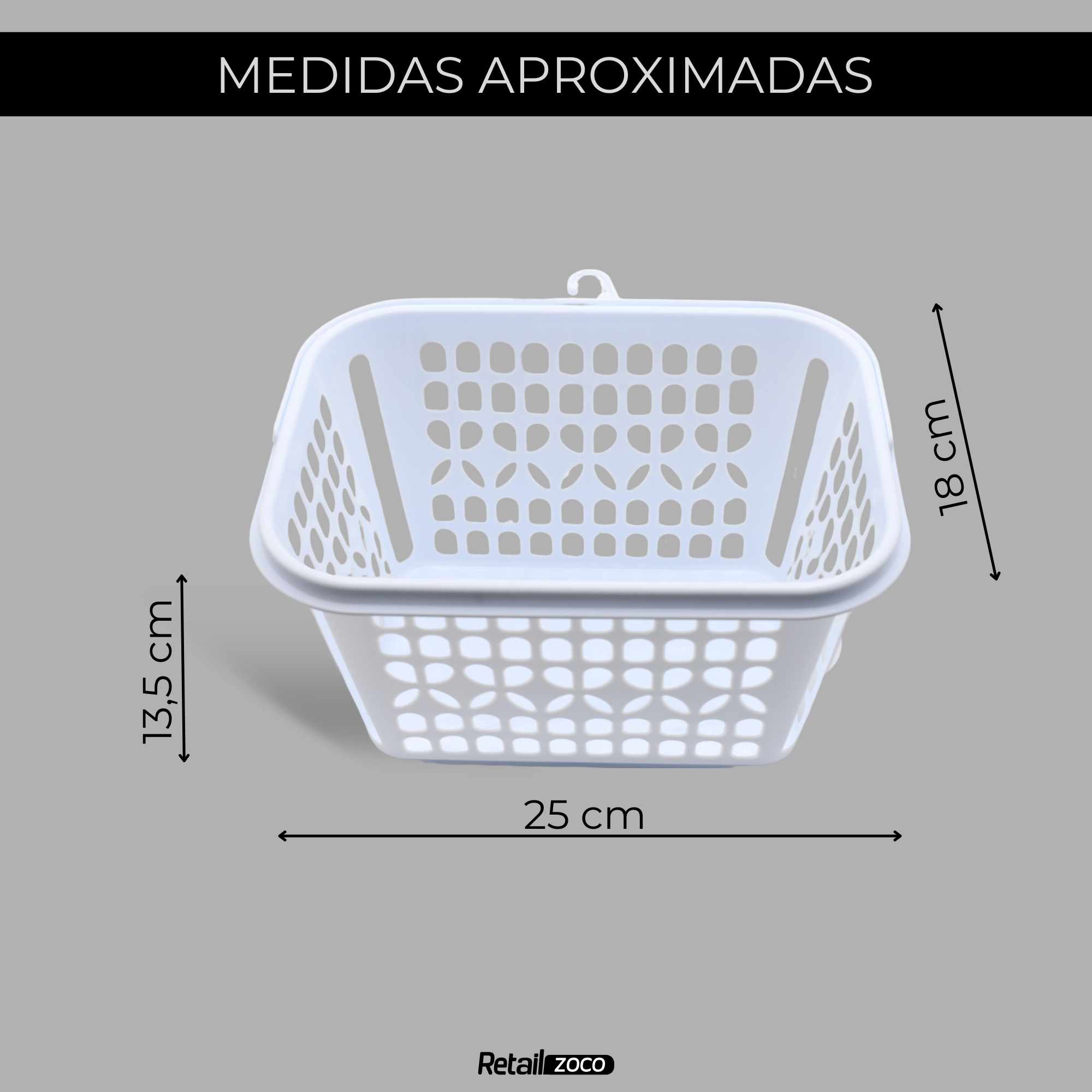Cesta Pinzas plástico Blanco - imagen 5