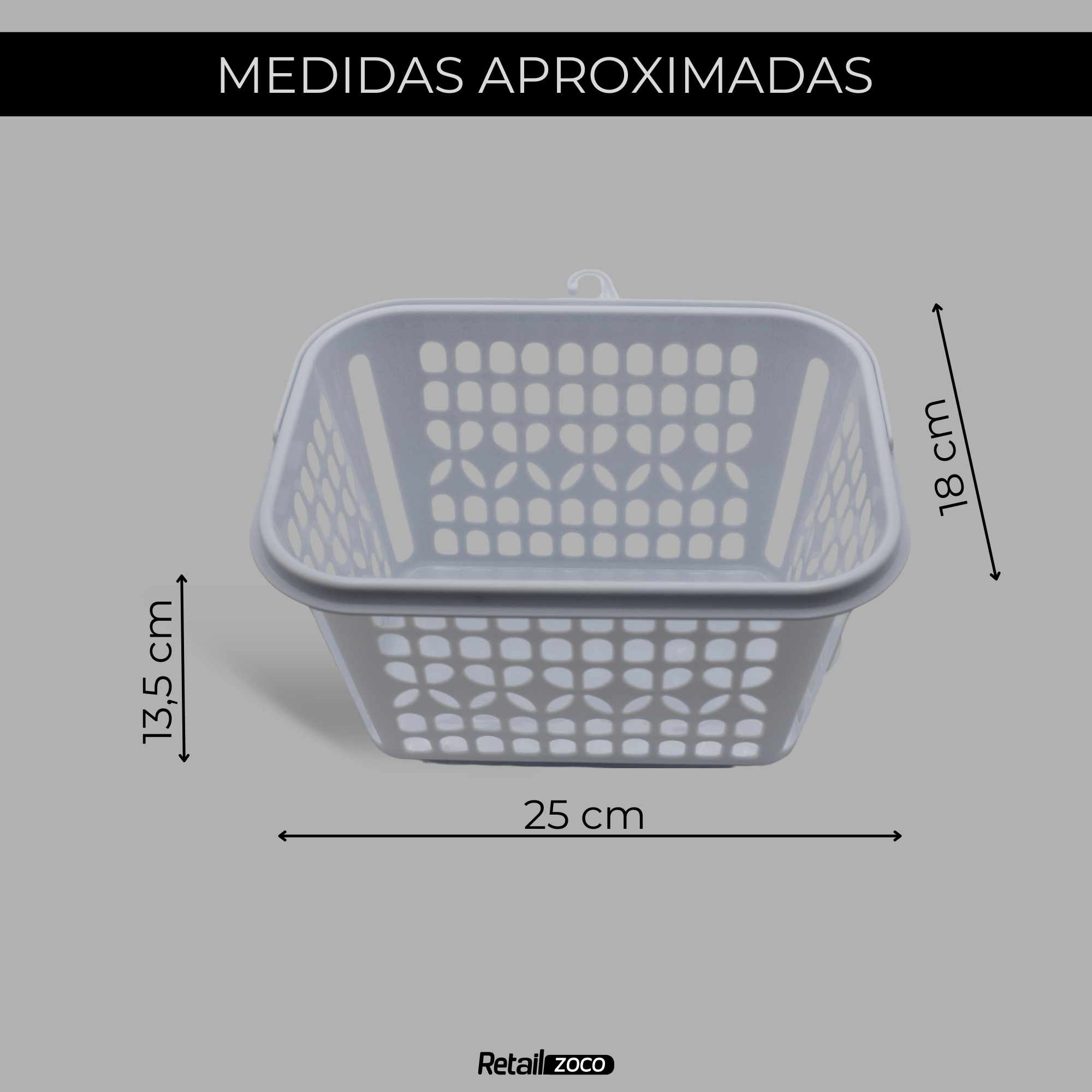 Cesta Pinzas plástico Gris - imagen 5