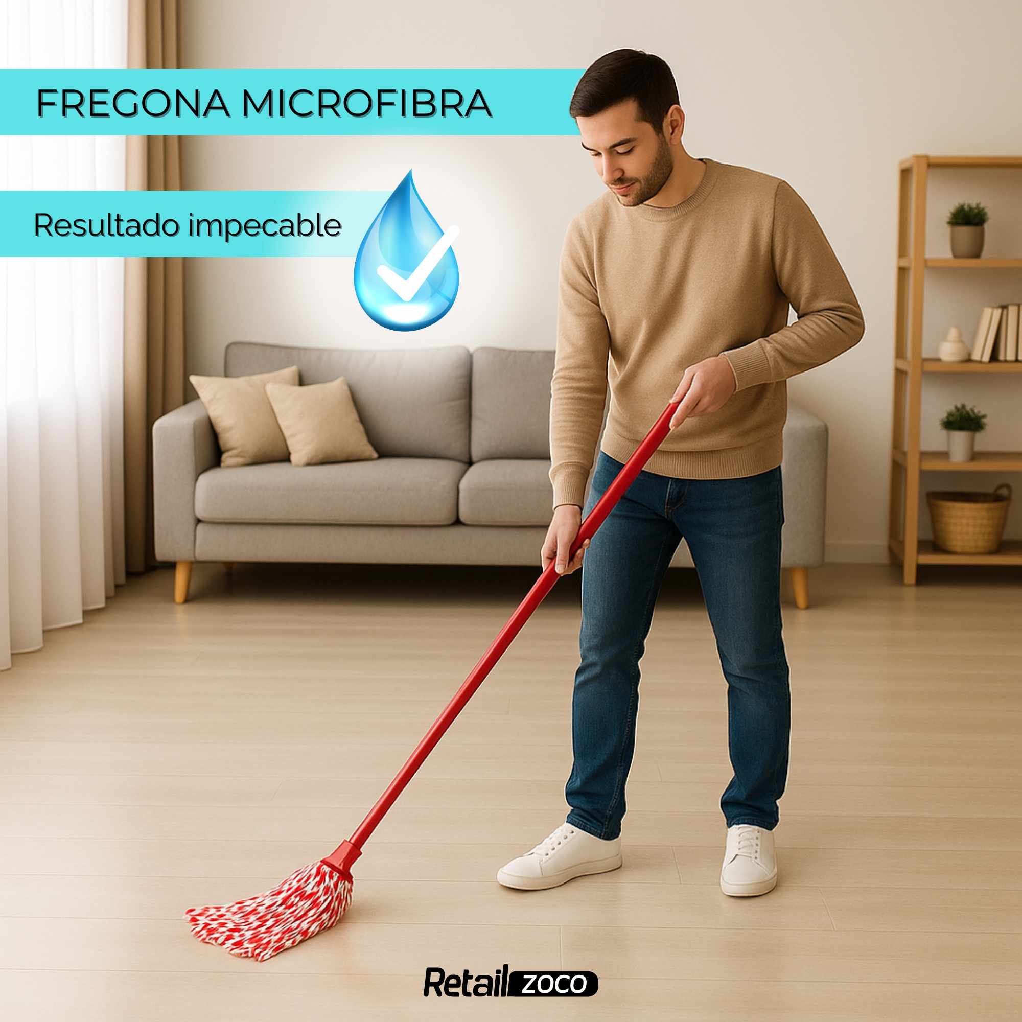 Fregona Microfibras 155 Gr uso interior - imagen 2