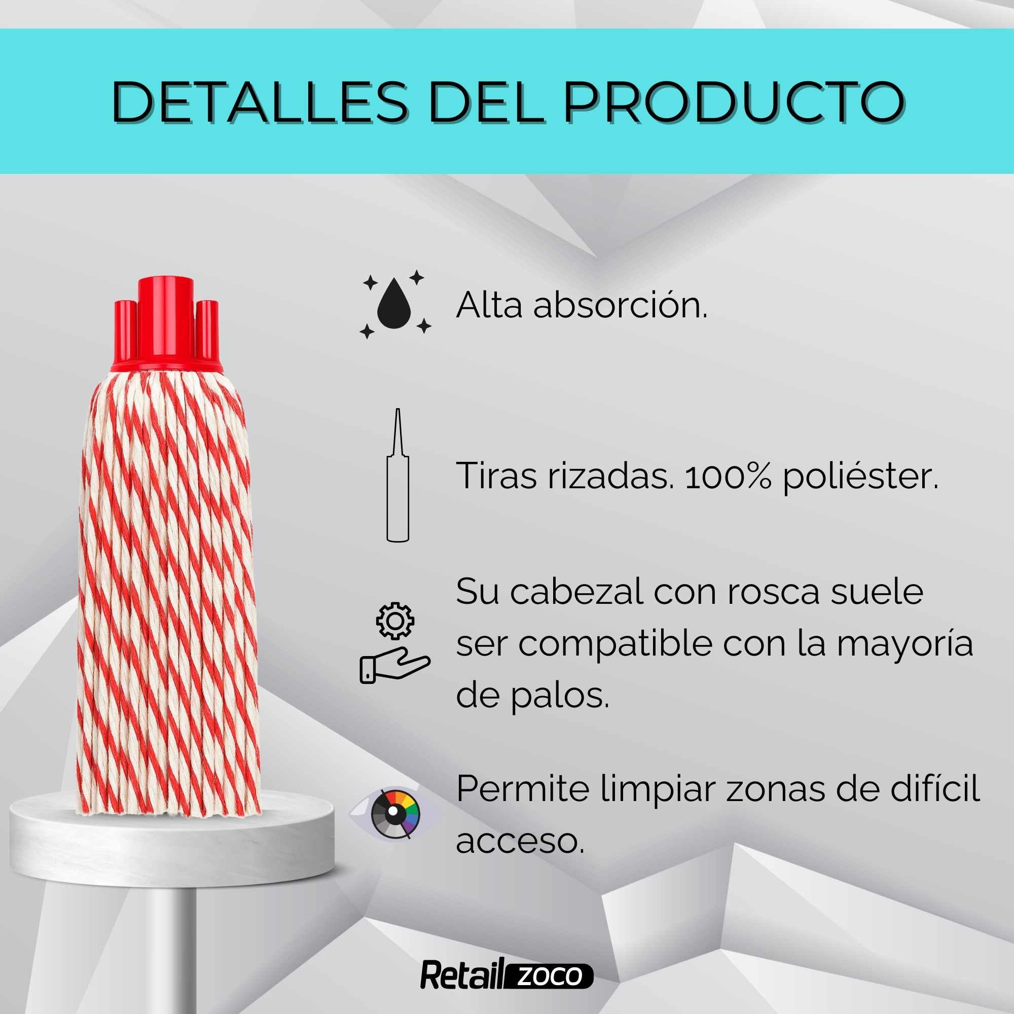 Fregona Microfibras 155 Gr uso interior - imagen 3