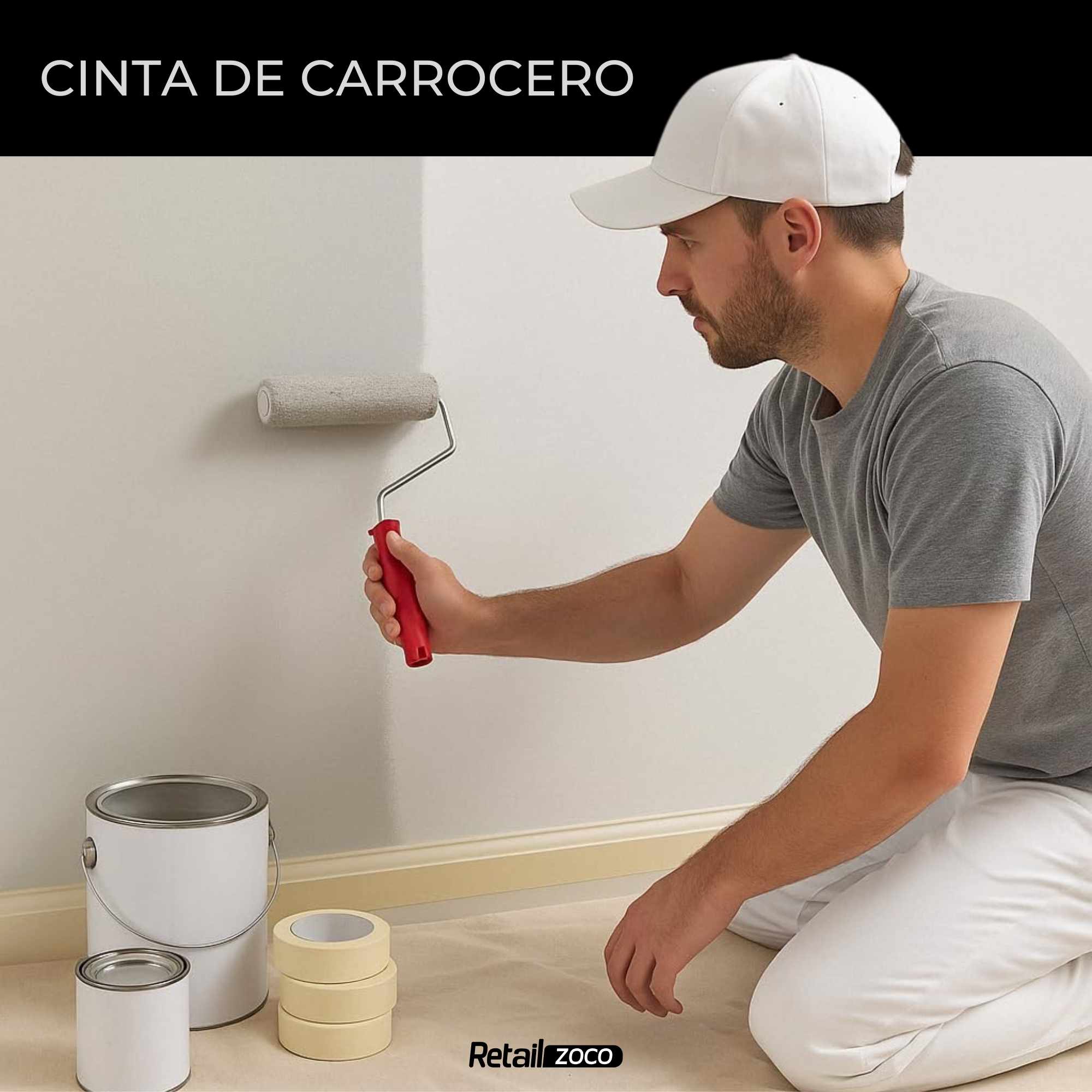 Cinta de carrocero para pintar 48 mm ancho x 45 metros largo - imagen 2