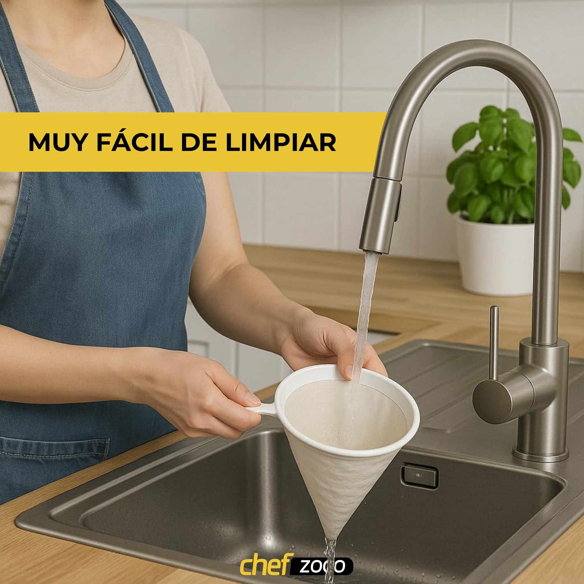 Colador de Cocina Multiuso de Tela 18 cm mango plastico - imagen 7