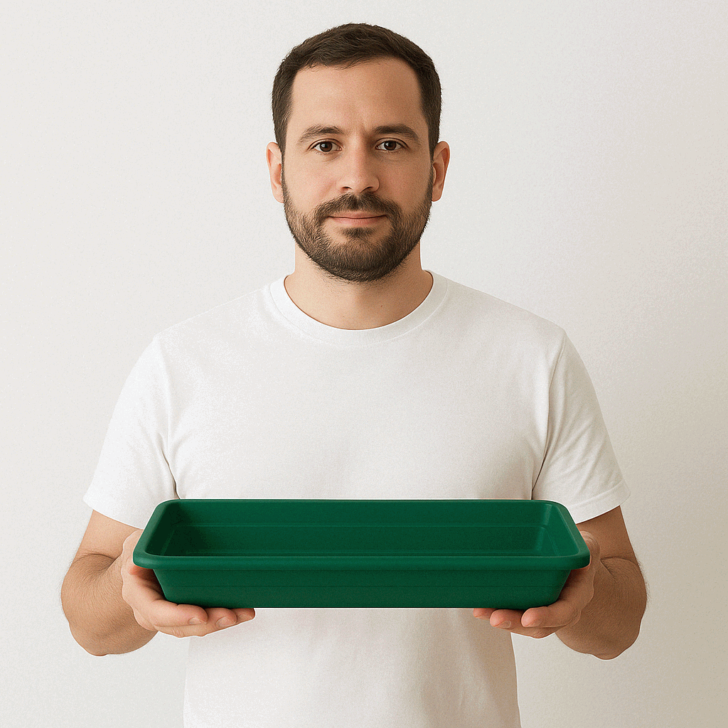Plato Jardinera de plástico 40 Cm Verde - imagen 2
