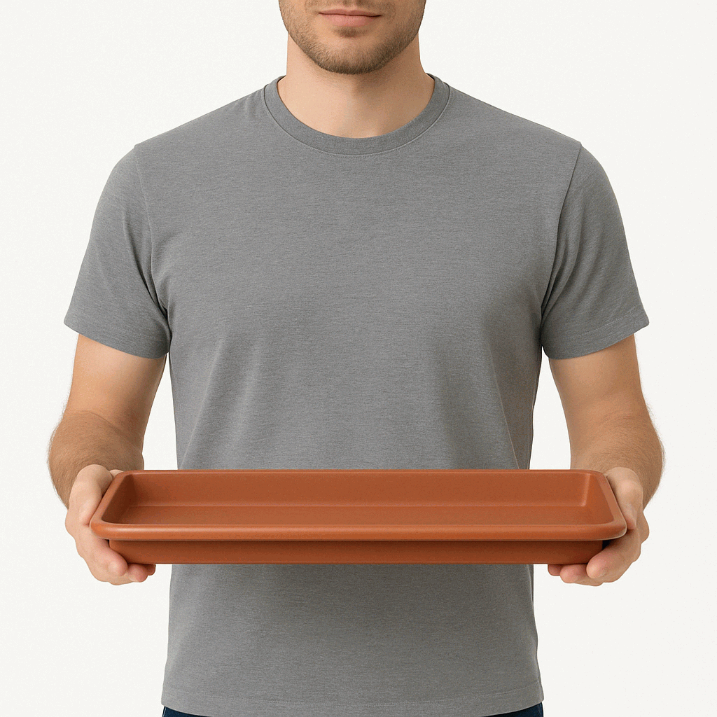 Plato Jardinera de plástico 50 Cm Terracota - imagen 2