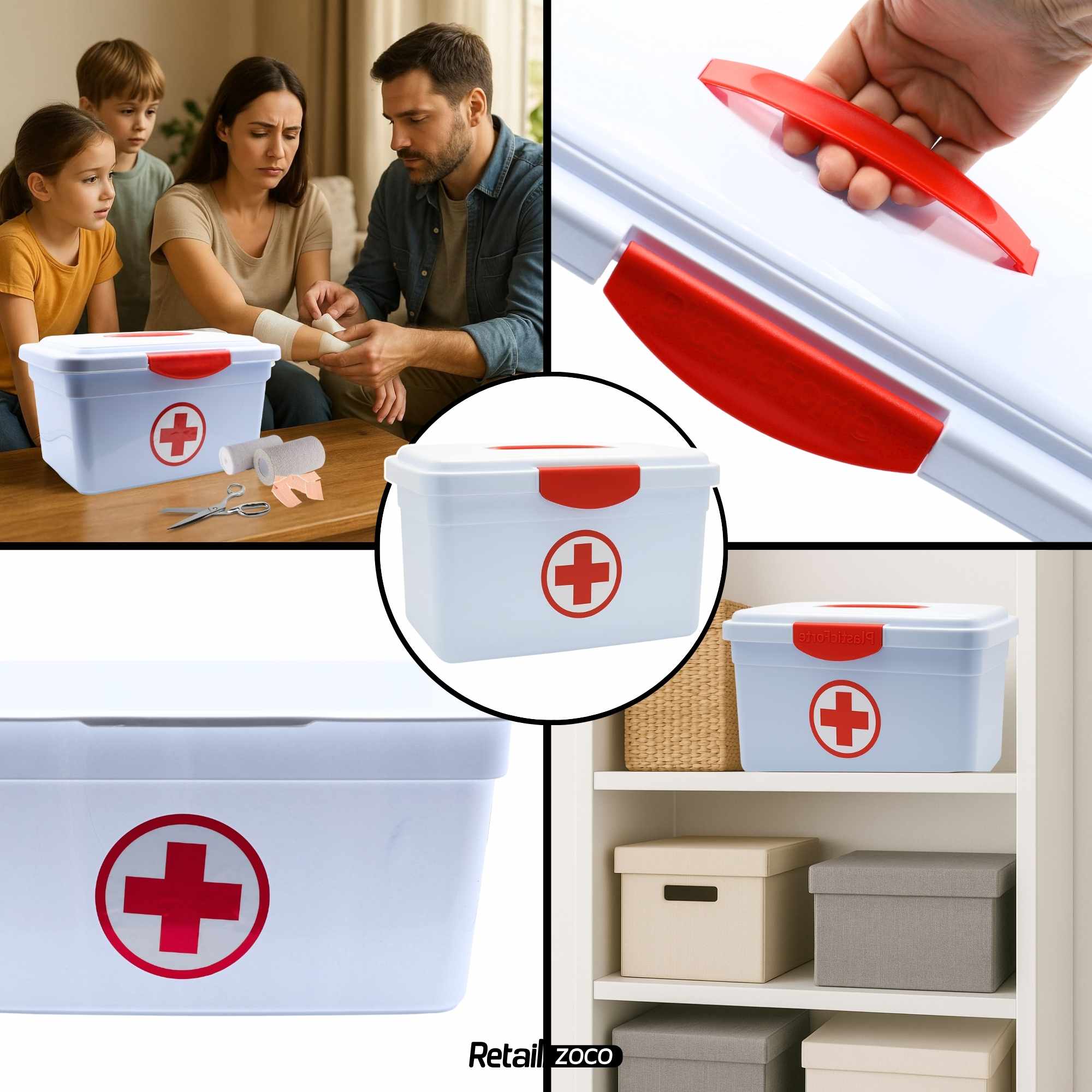 Caja botiquin Primeros Auxilios con Tapa y asa 8 Litros - imagen 3