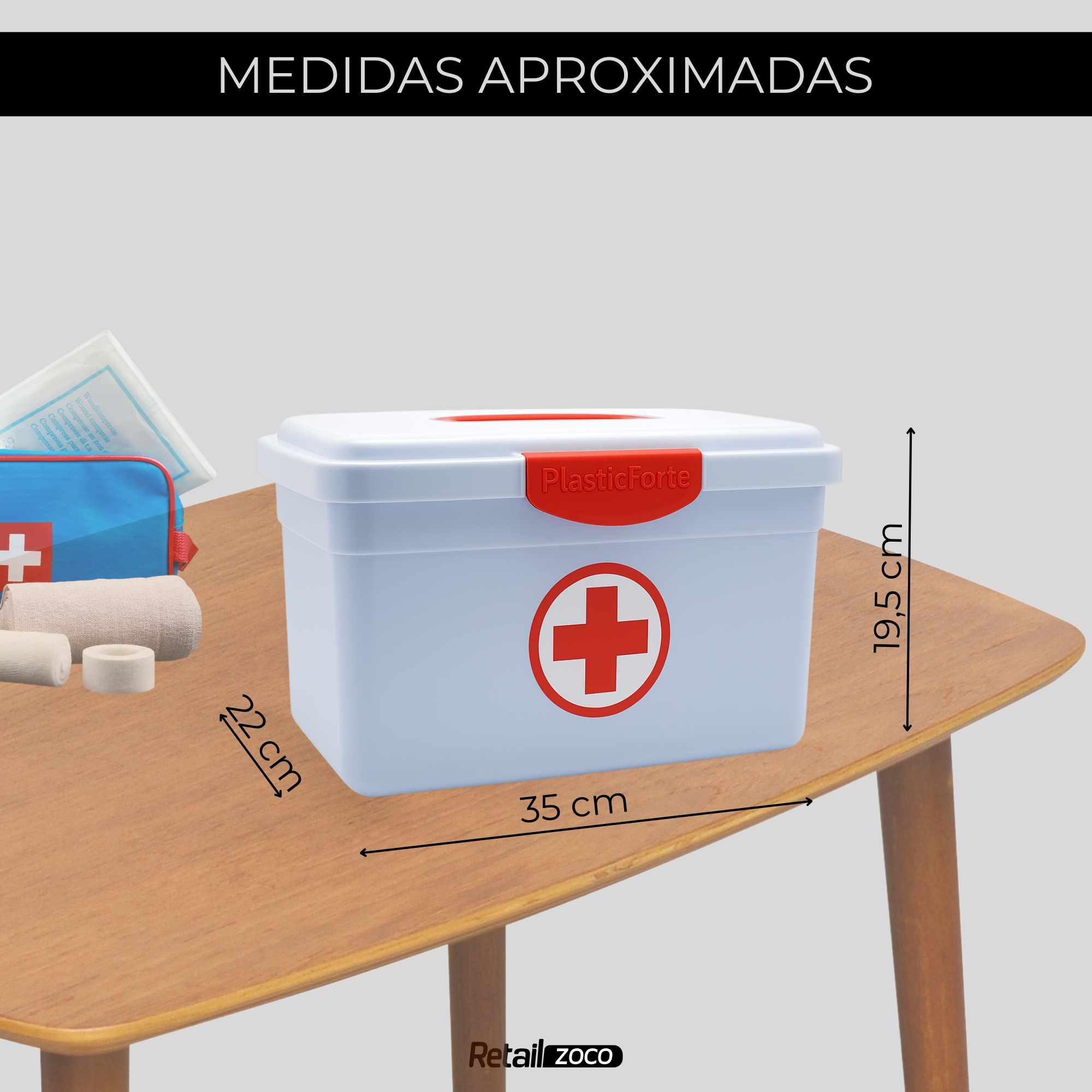 Caja botiquin Primeros Auxilios con Tapa y asa 8 Litros - imagen 6