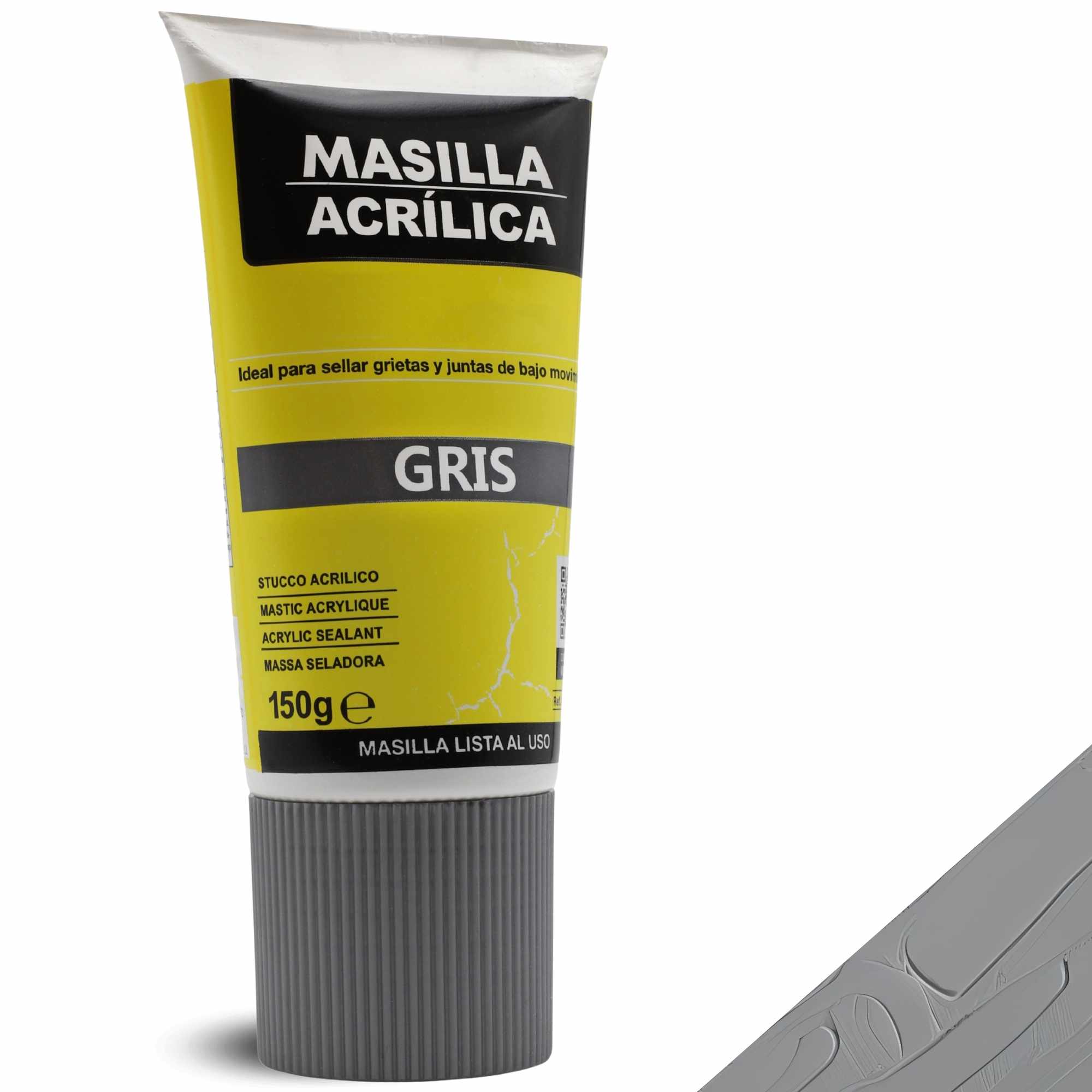 Masilla acrílica gris en tubo 150 gramos - imagen 1
