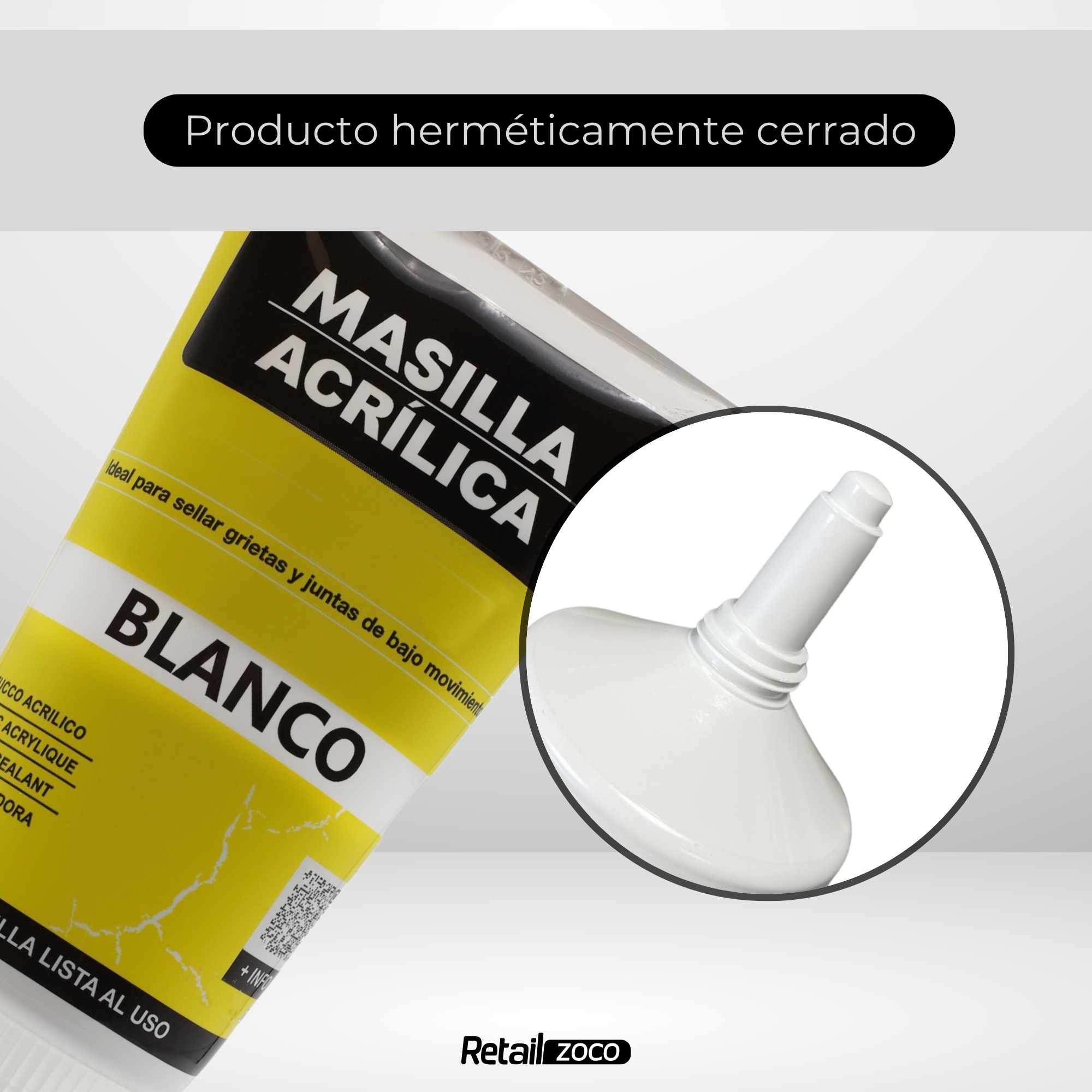 Masilla acrílica blanca en tubo 150 gramos - imagen 6