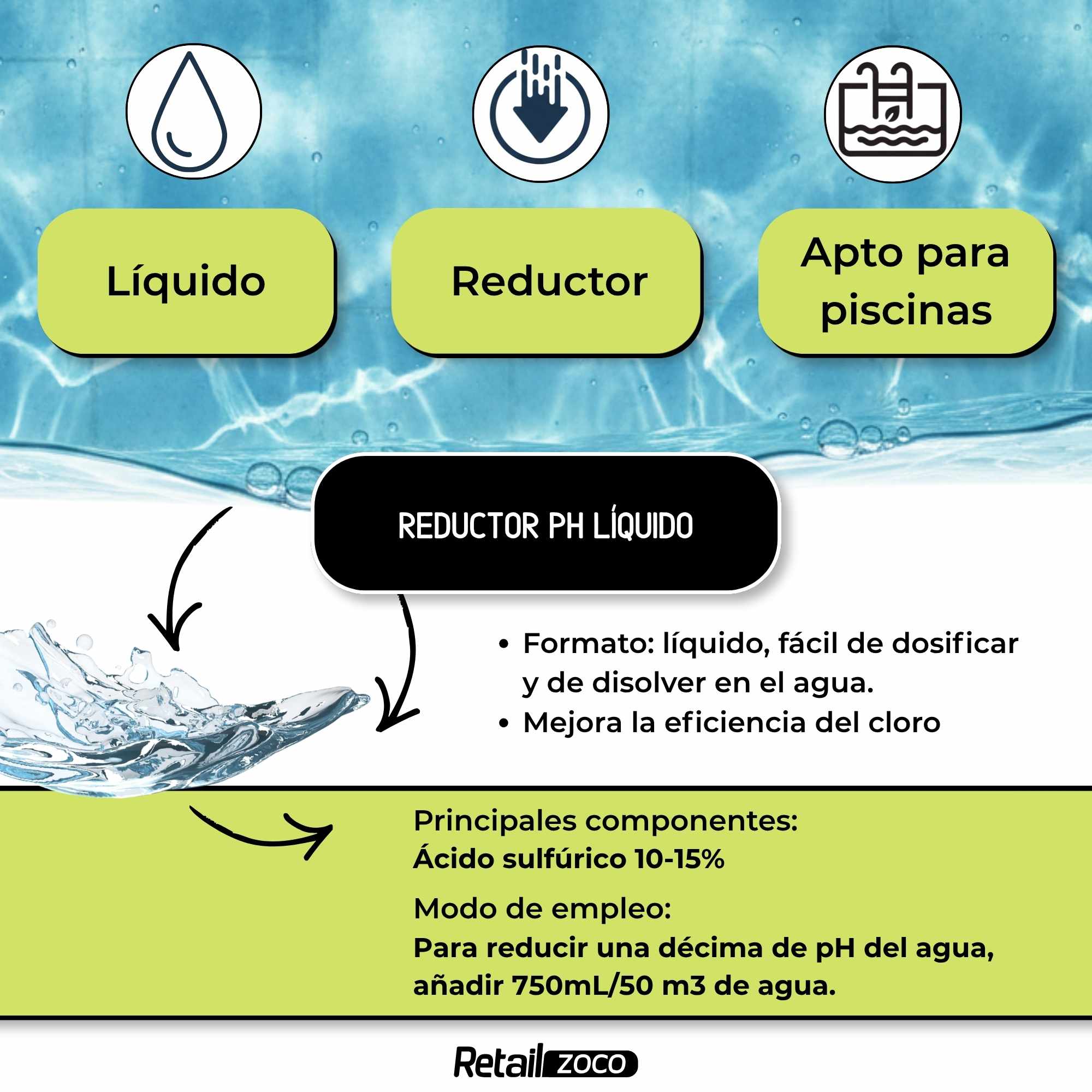 Reductor pH liquido 5 Litros - imagen 3