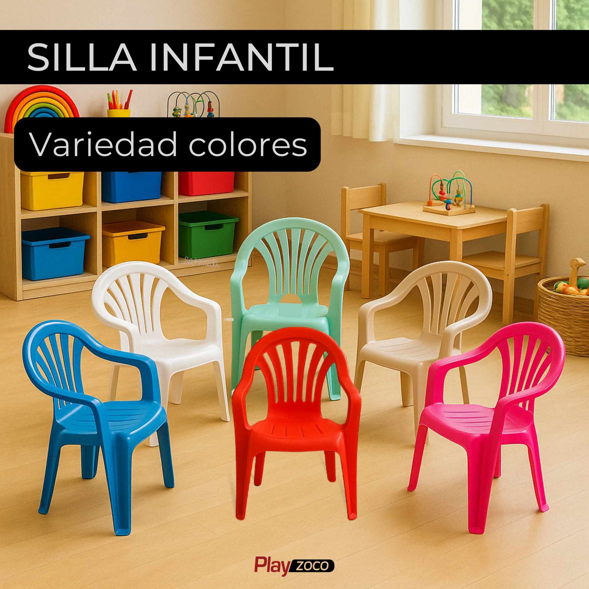 Silla infantil de plástico Rojo - imagen 2