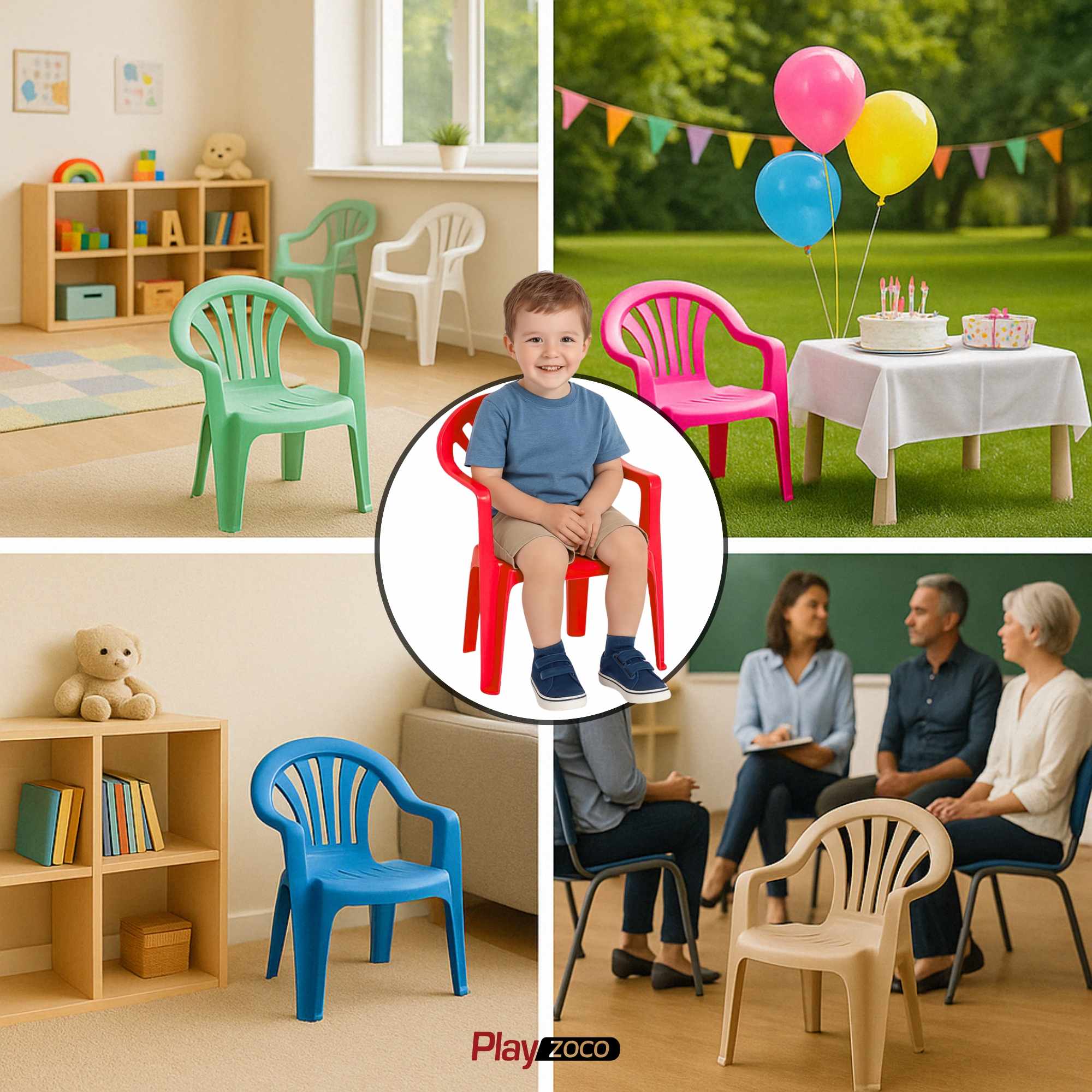 Silla infantil de plástico Rojo - imagen 4
