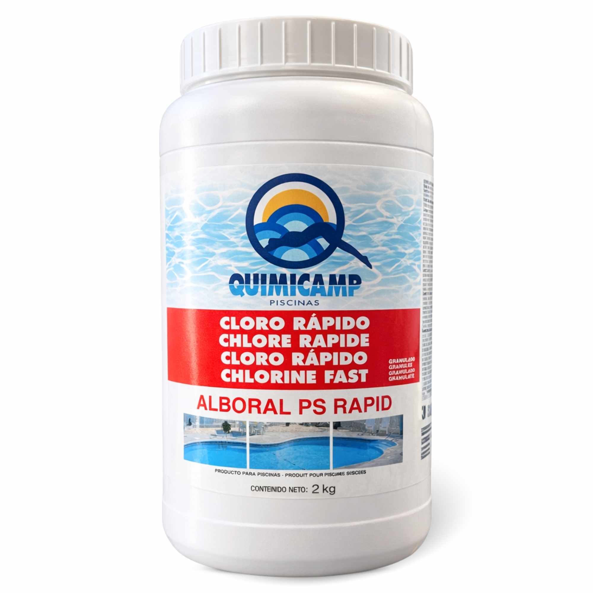 Cloro Choque Accion Rapida 2.5 Kg granulado recuperador de agua