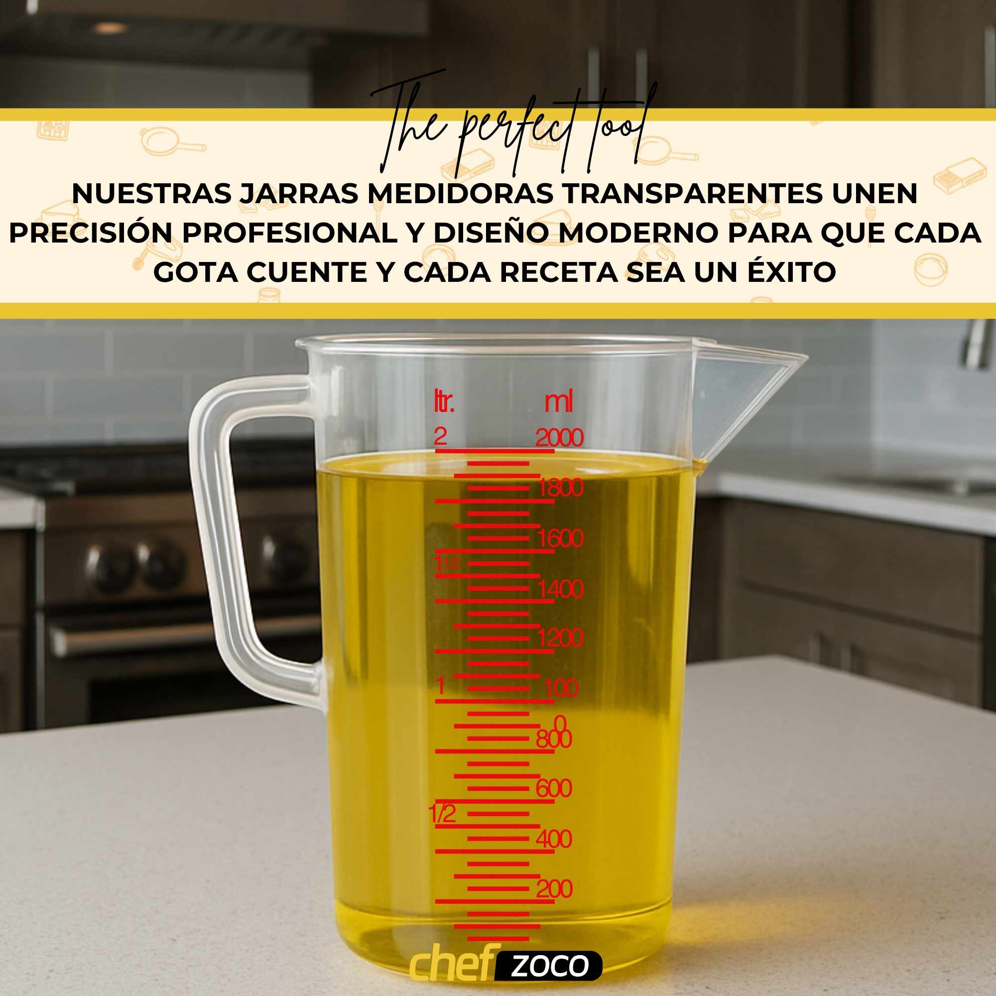 Jarra de plástico Medidora 2500 Ml Transparente - imagen 5