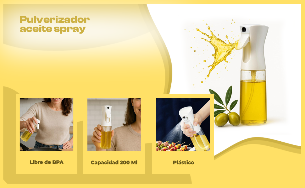 Banner - Pulverizador Aceite de plástico  200 Ml Blanco
