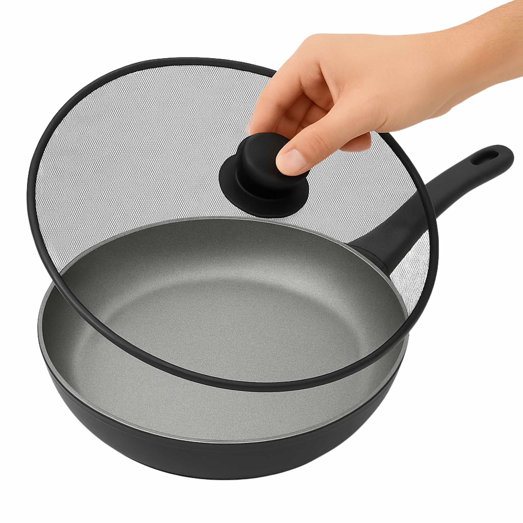 Tapa antisalpicaduras para sartén con malla antiadherente 29 cm - imagen 1