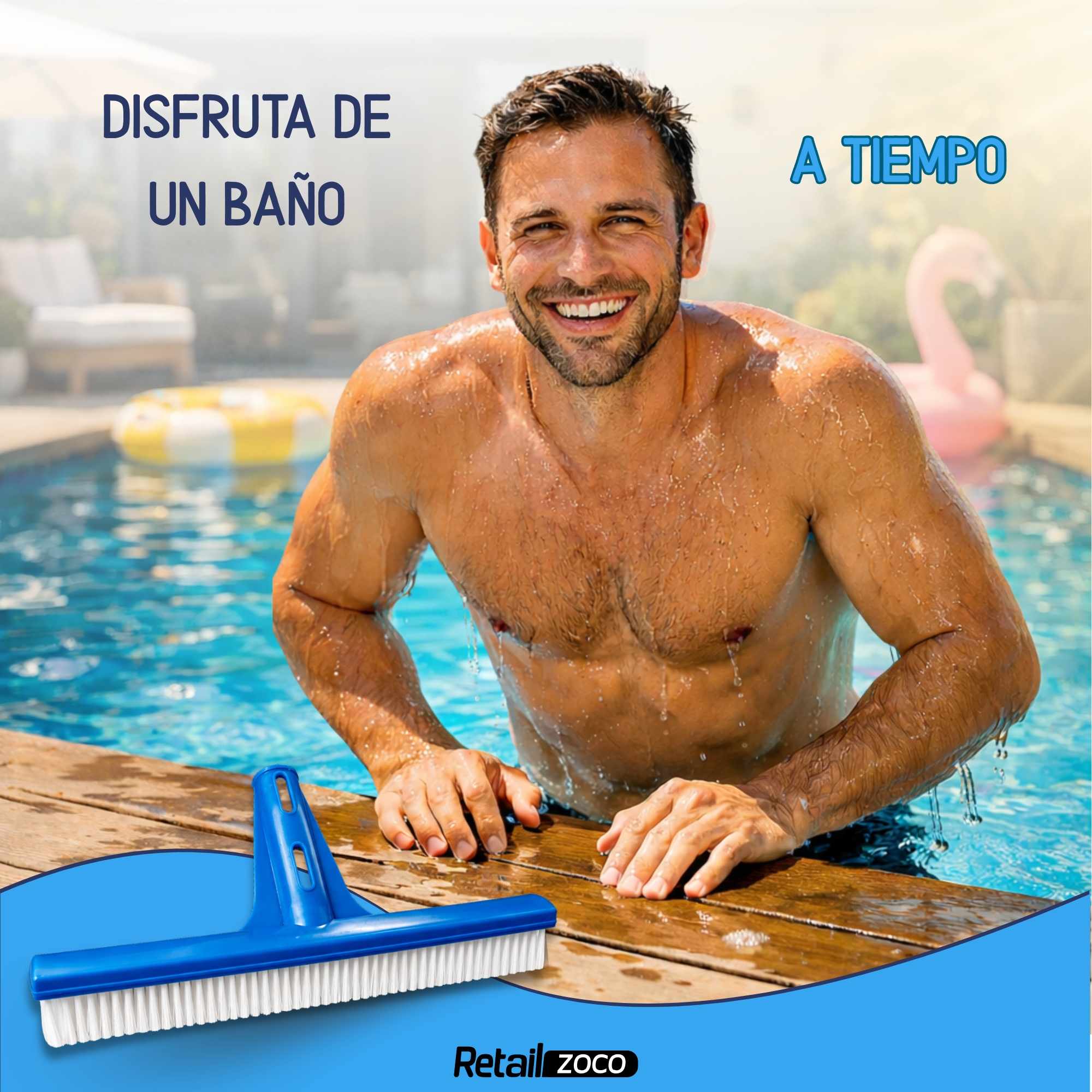 Cepillo limpieza de piscina recto - imagen 6