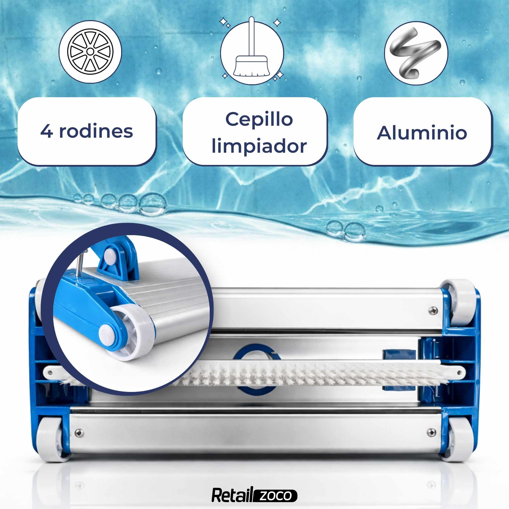 Limpiafondos de aluminio 35 cm Clip - imagen 5