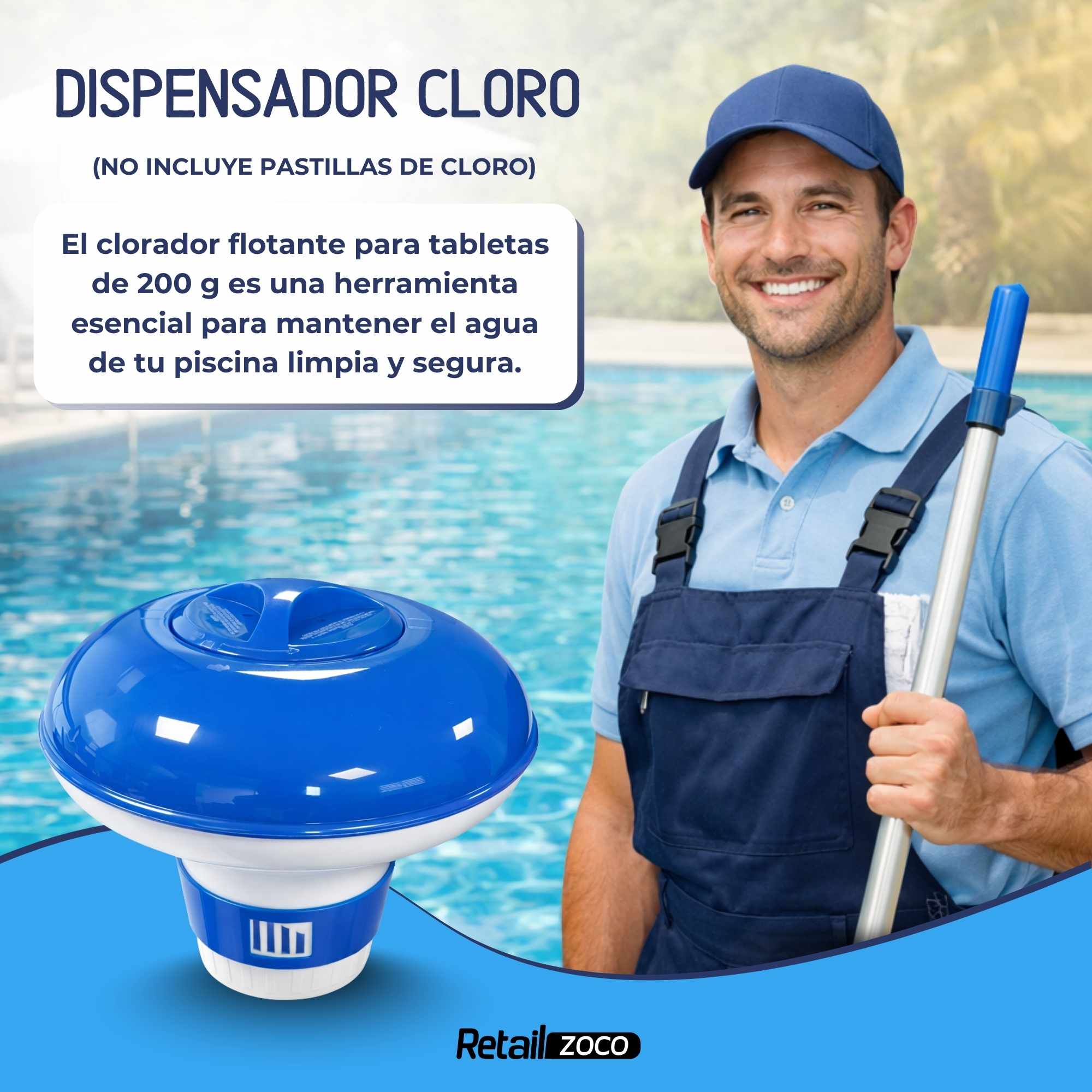 Clorador Flotante Tableta 200 g - imagen 2
