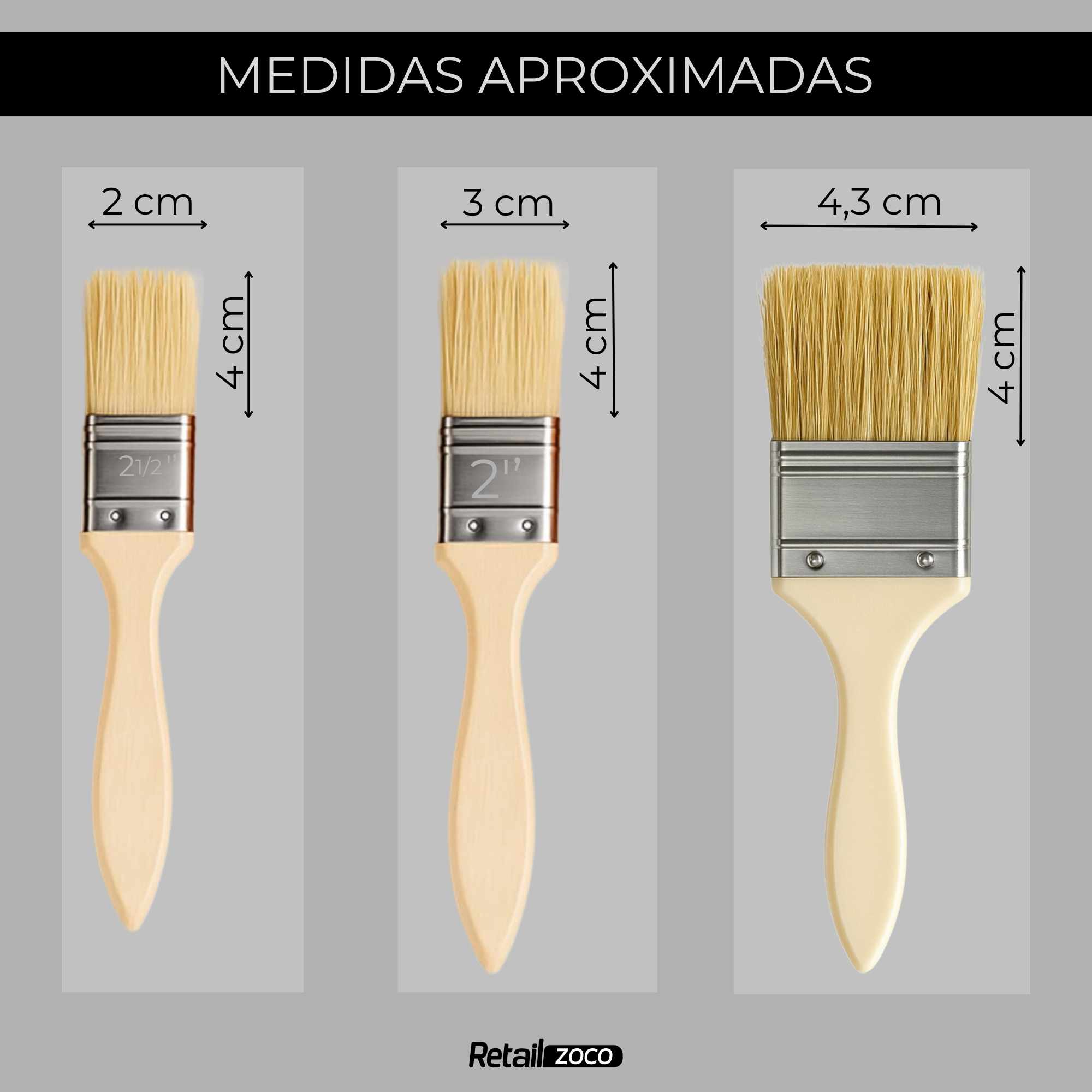 Brochas de Pintura pack 3 unidades - imagen 6