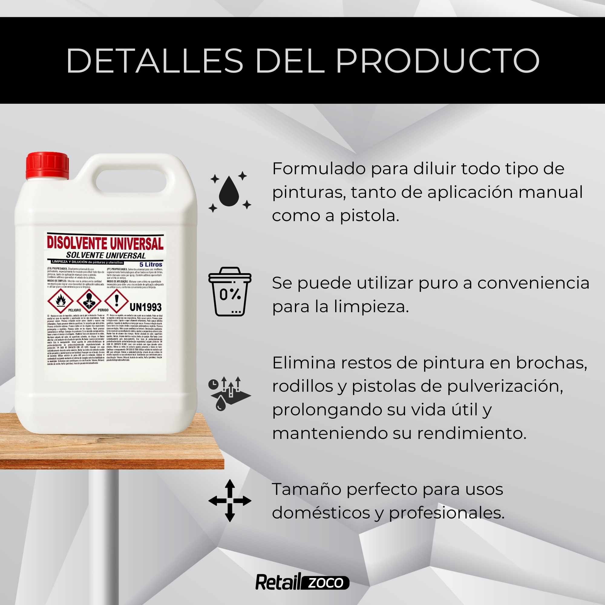 Disolvente universal 5000 ml - imagen 3