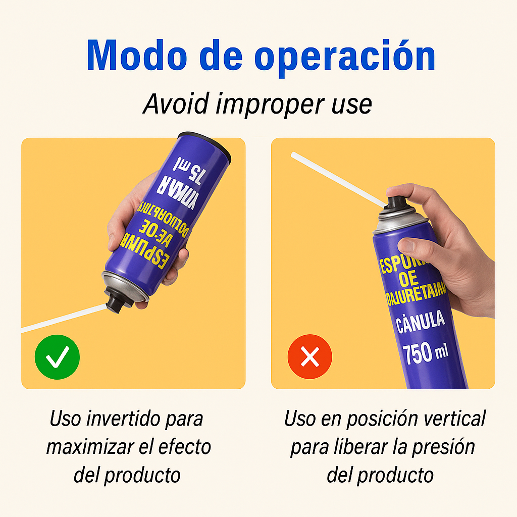 Espuma de Poliuretano Alta Expansión 750 ml para pistola - imagen 4