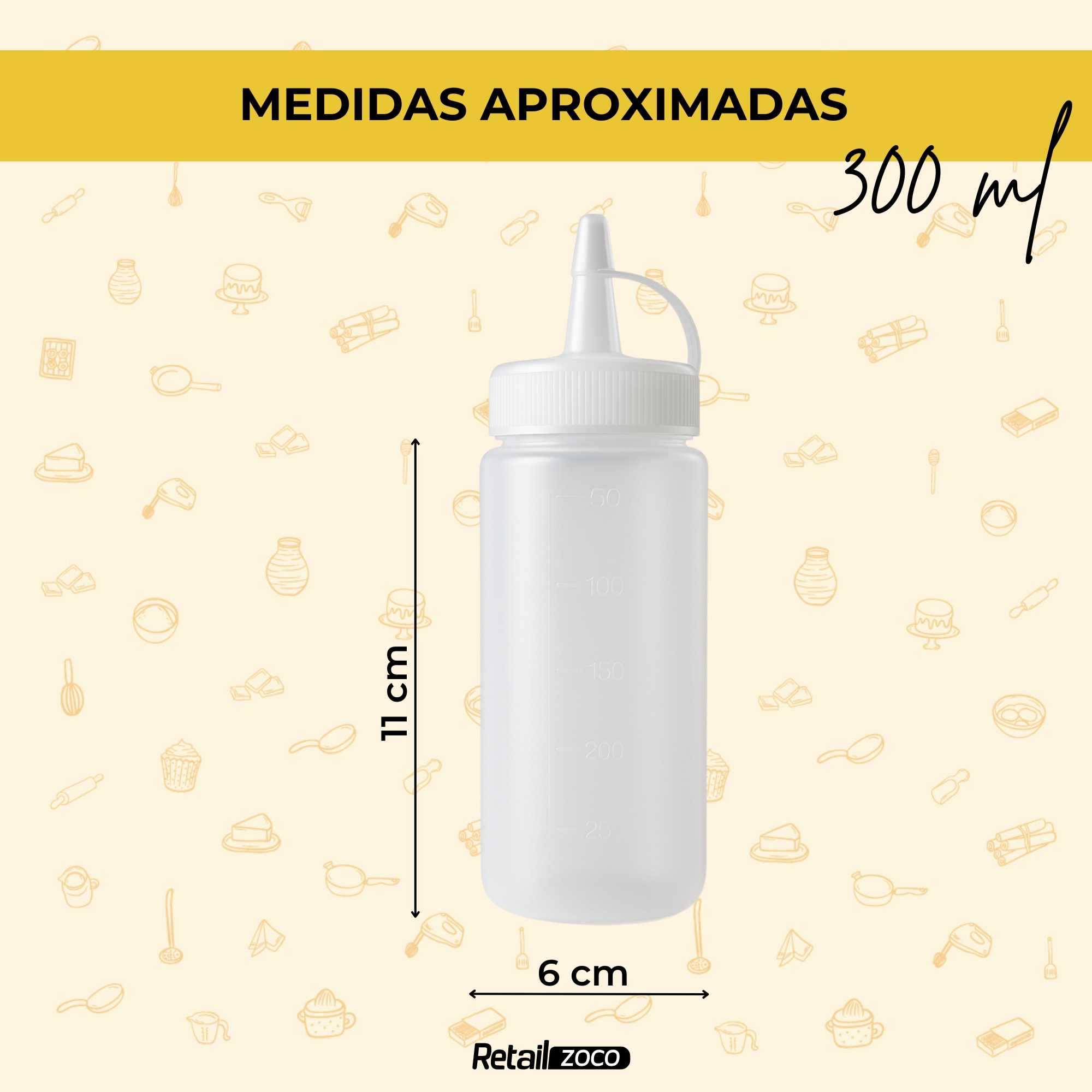 Botella para salsas plástico 300 ml - imagen 4