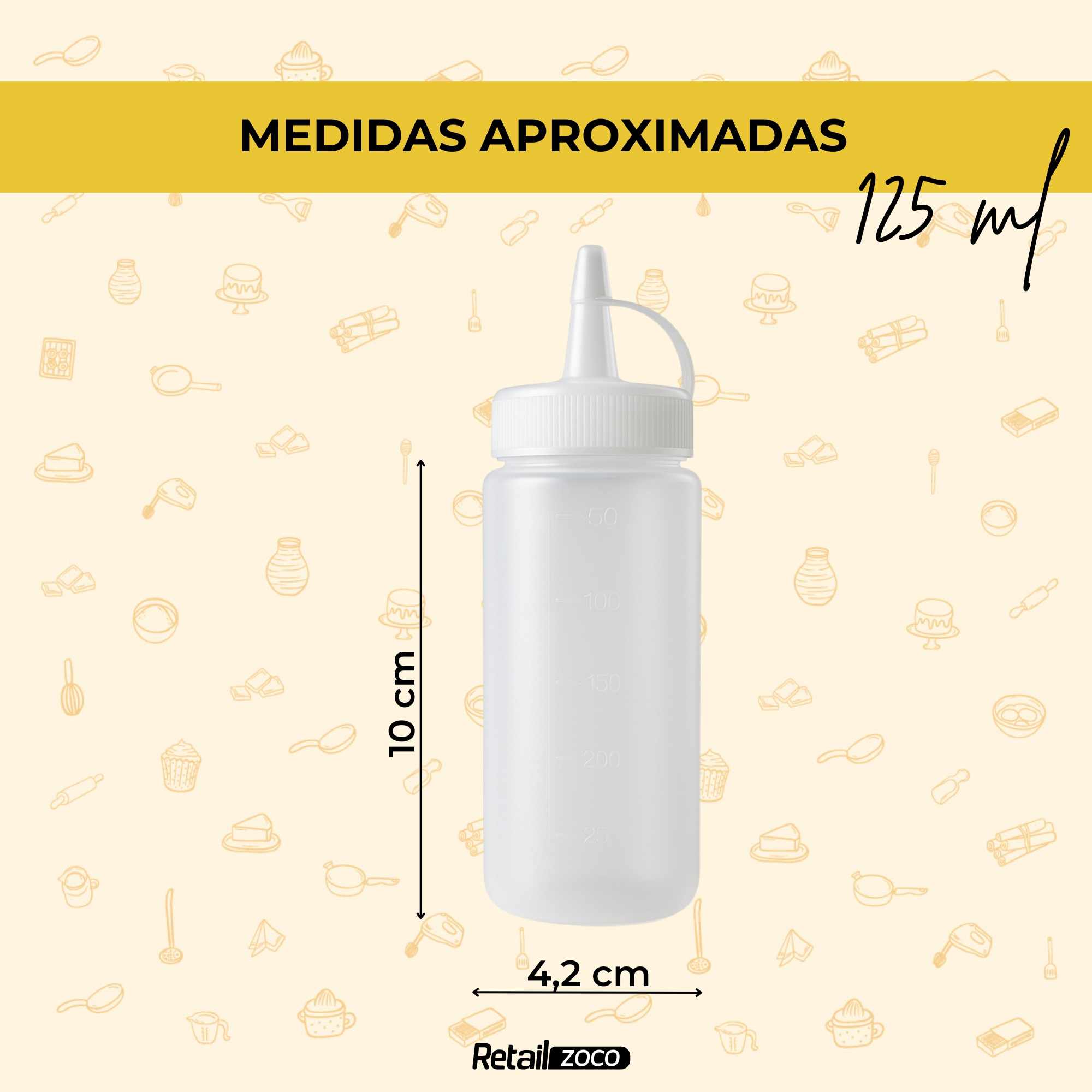 Botella para salsas plástico 125 ml - imagen 4
