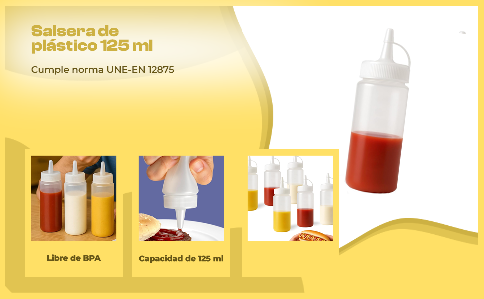 Banner - Botella para salsas plástico 125 ml