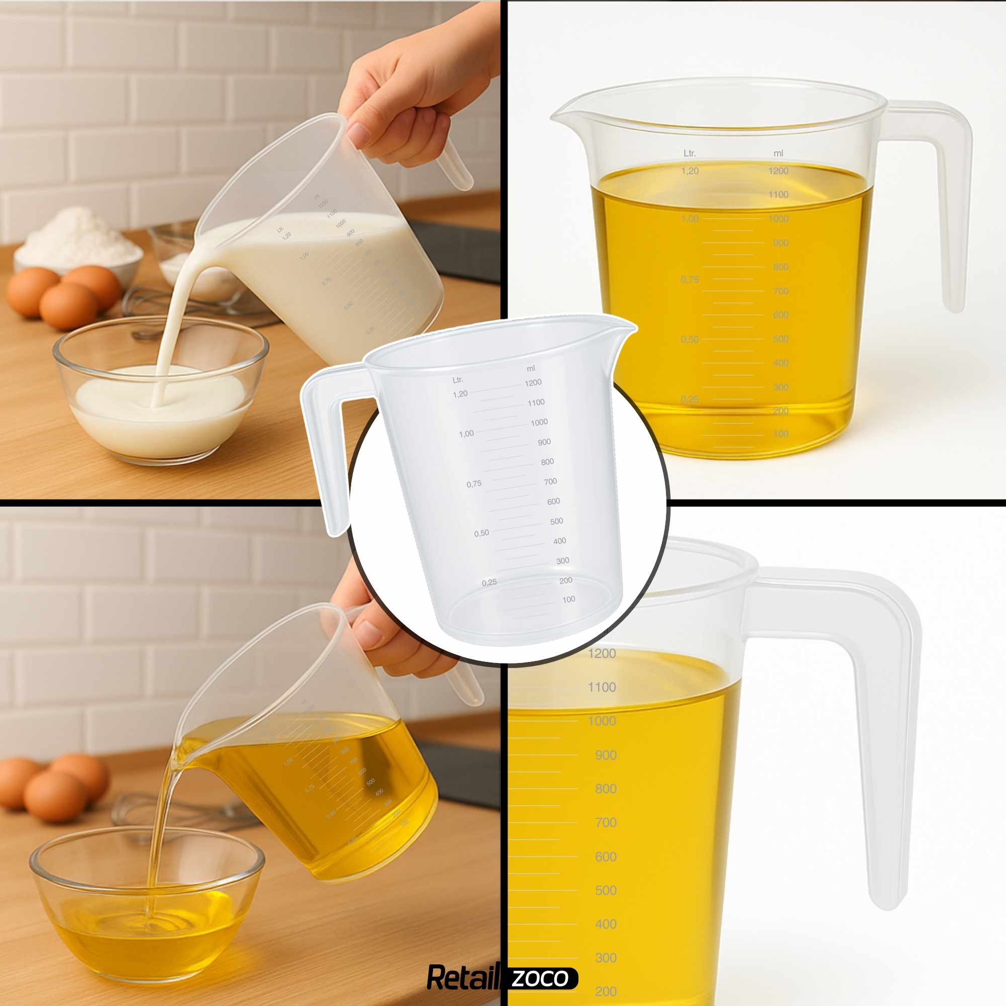 Jarra de plástico Medidora 1200 Ml para microondas - imagen 5