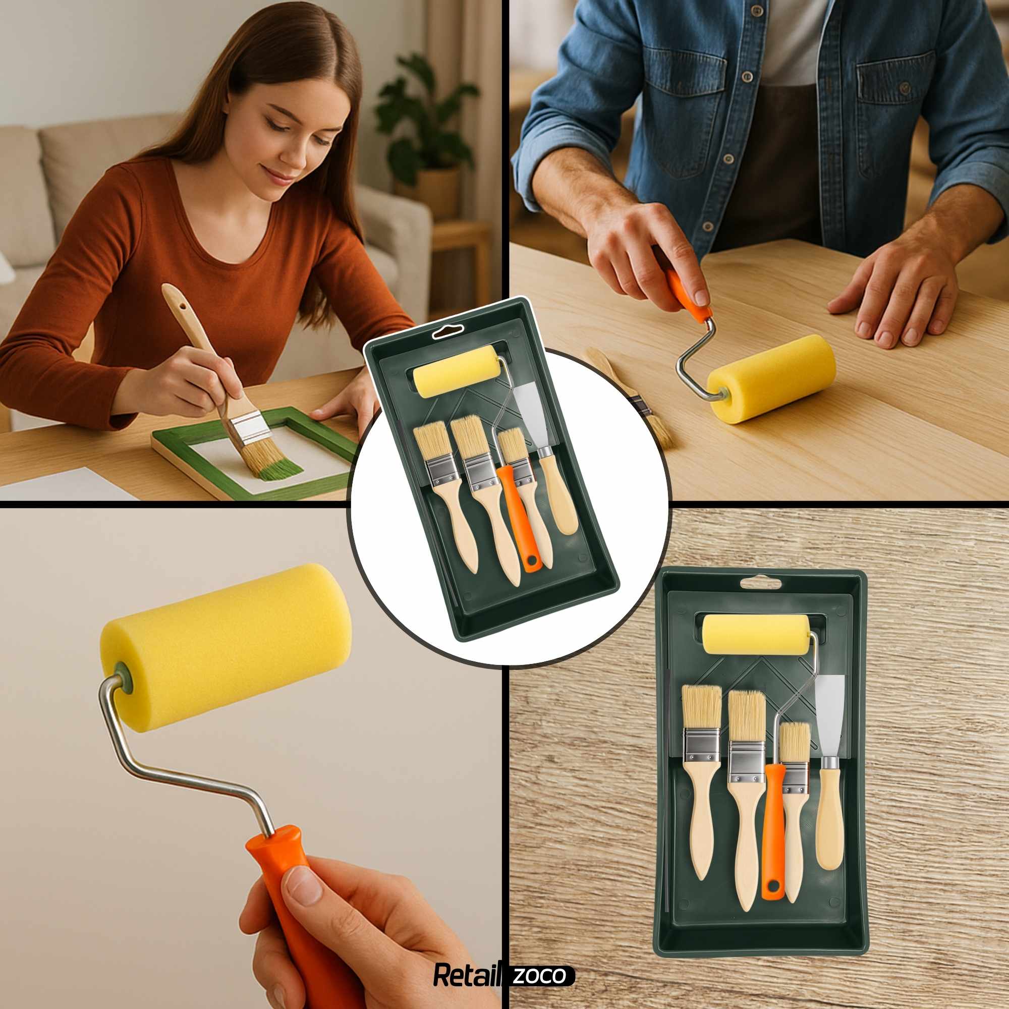 Conjunto de pintor de 7 piezas apto para barnizar - imagen 3