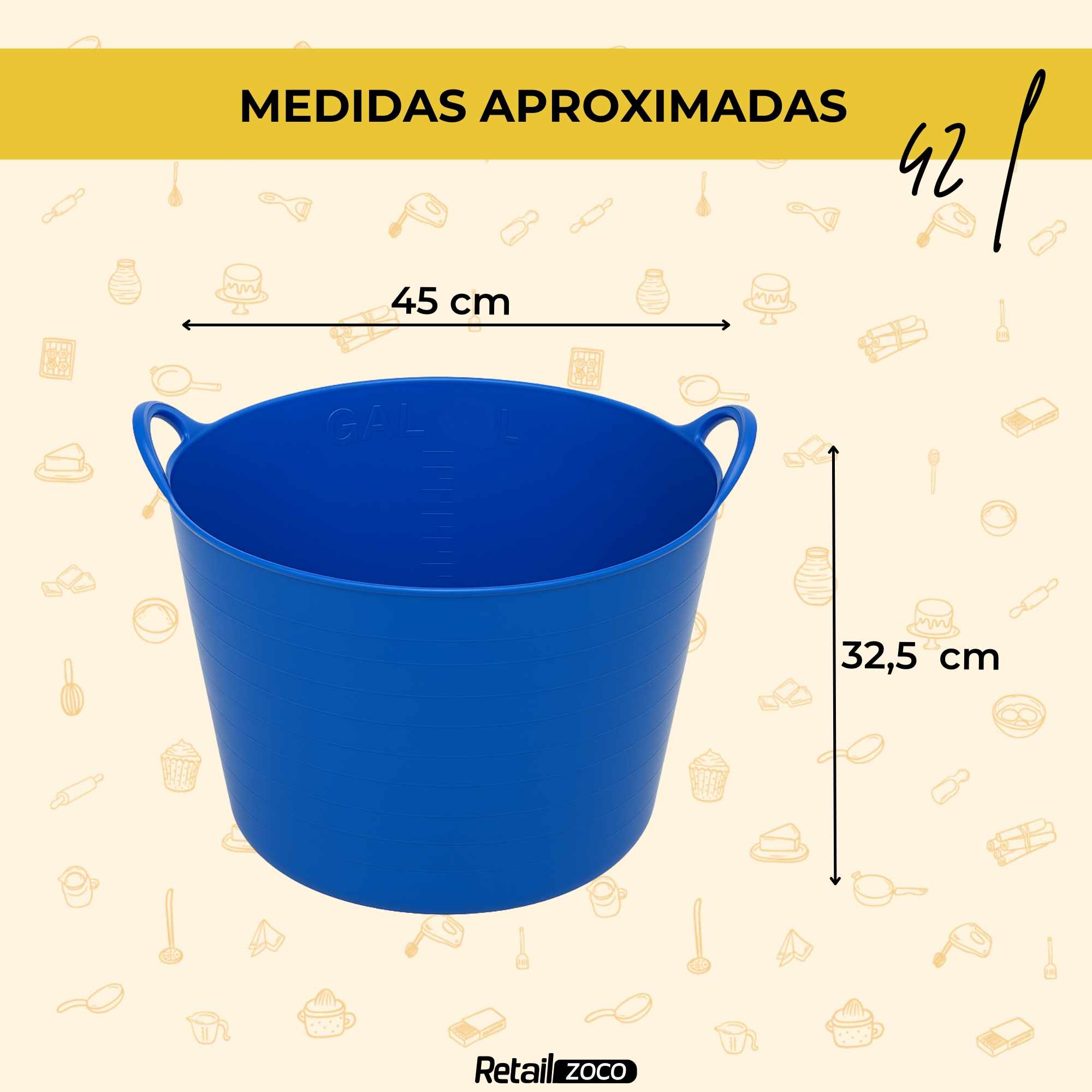 Capazo Uso Alimentario 42 Litros azul - imagen 4