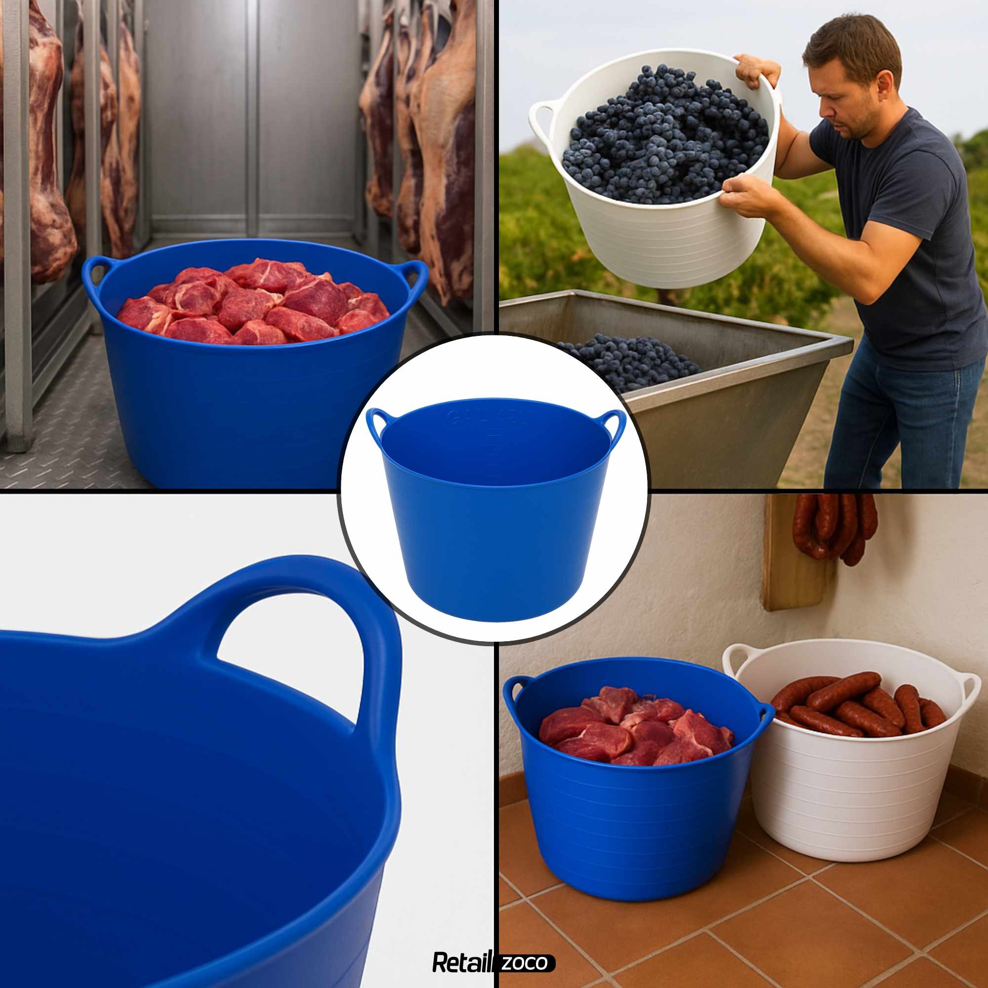 Capazo Uso Alimentario 42 Litros azul - imagen 6