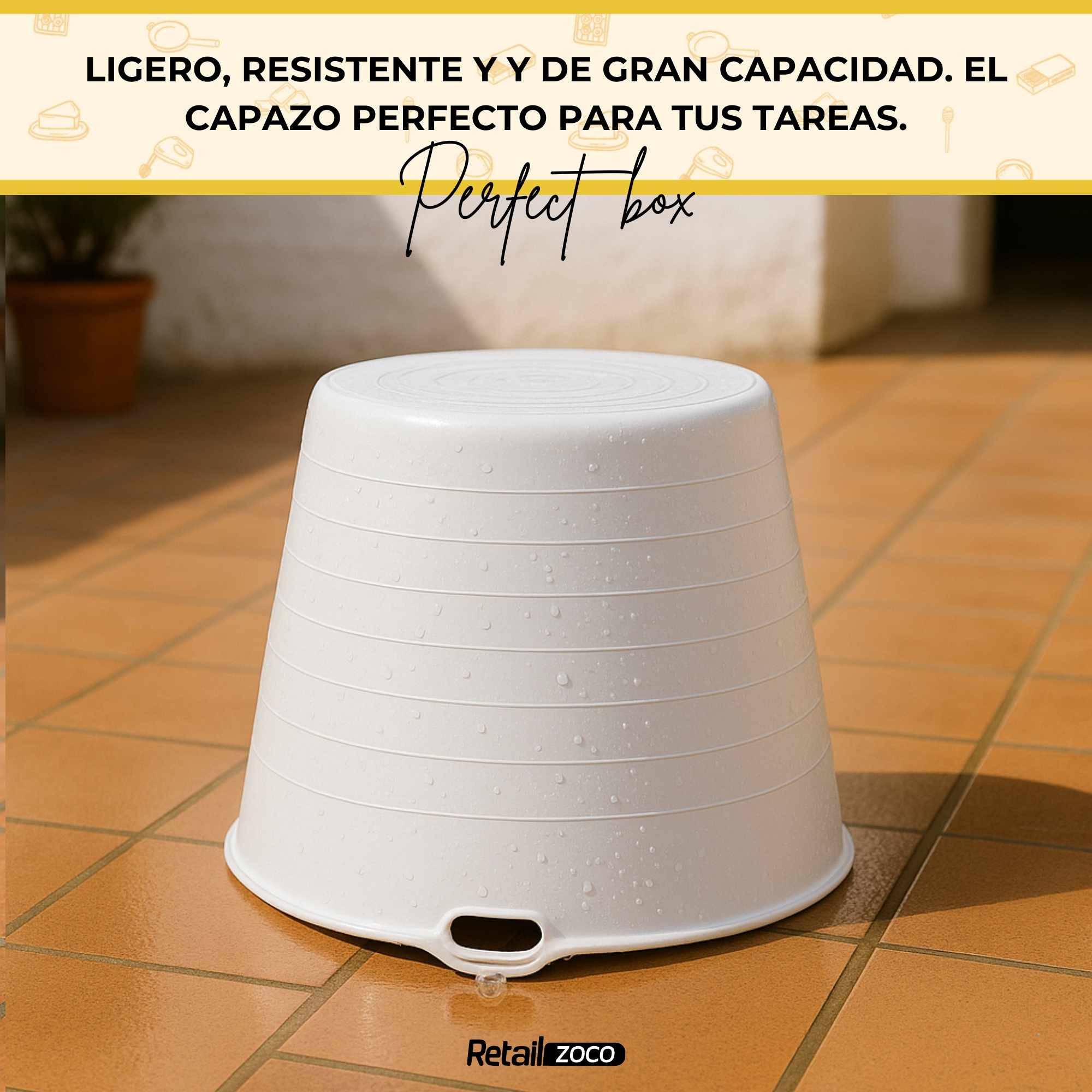 Capazo Uso Alimentario 42 Litros blanco3 - imagen 5