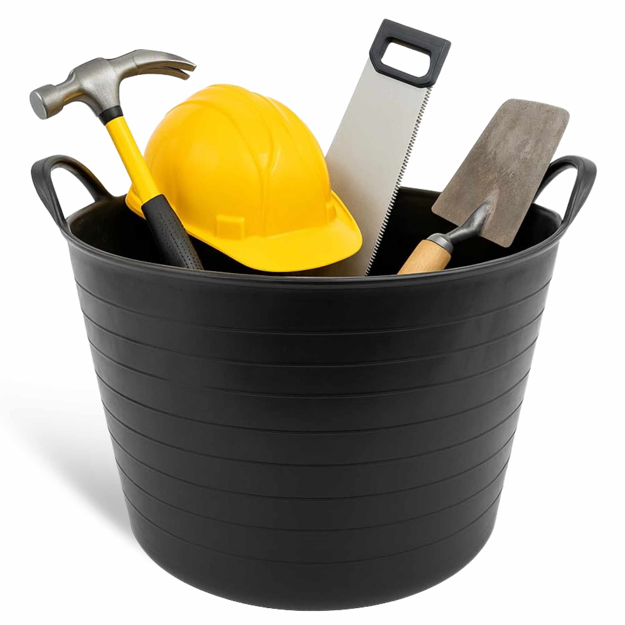 Capazo 42 Litros industrial Negro con asas PE-LD