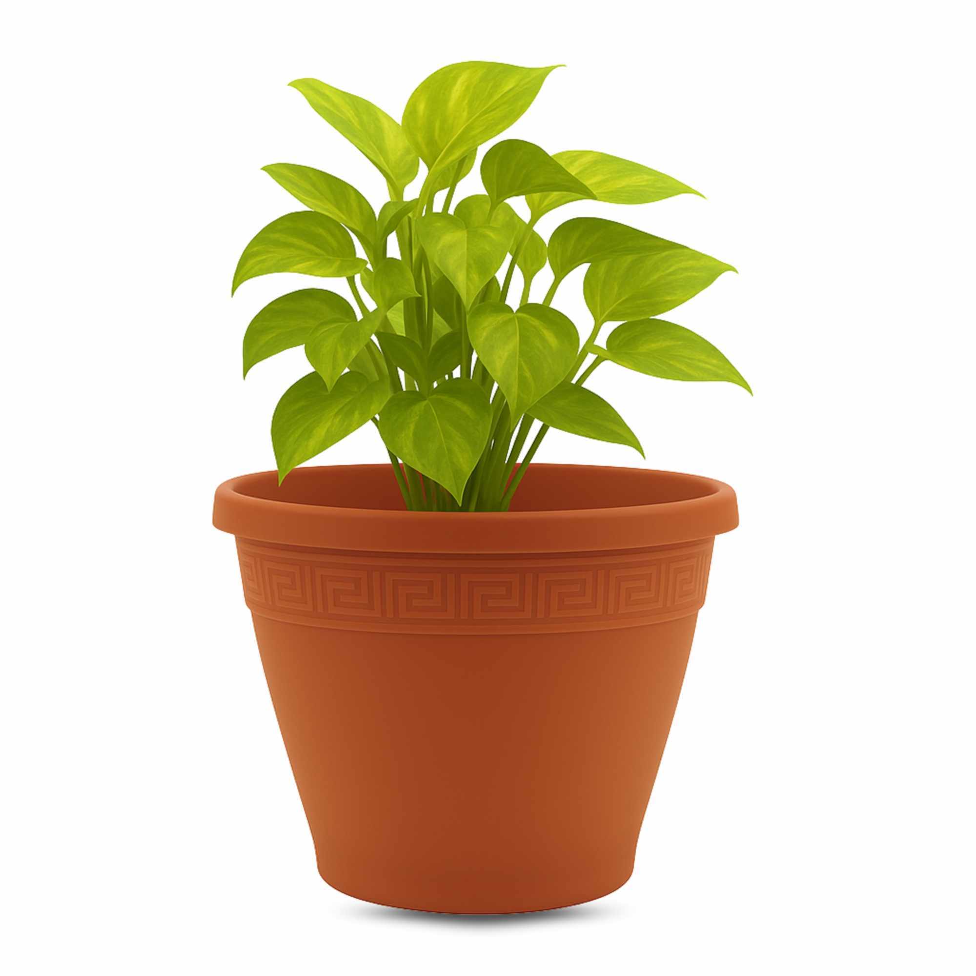 Macetero redondo de plastico 40 cm Terracota - imagen 1