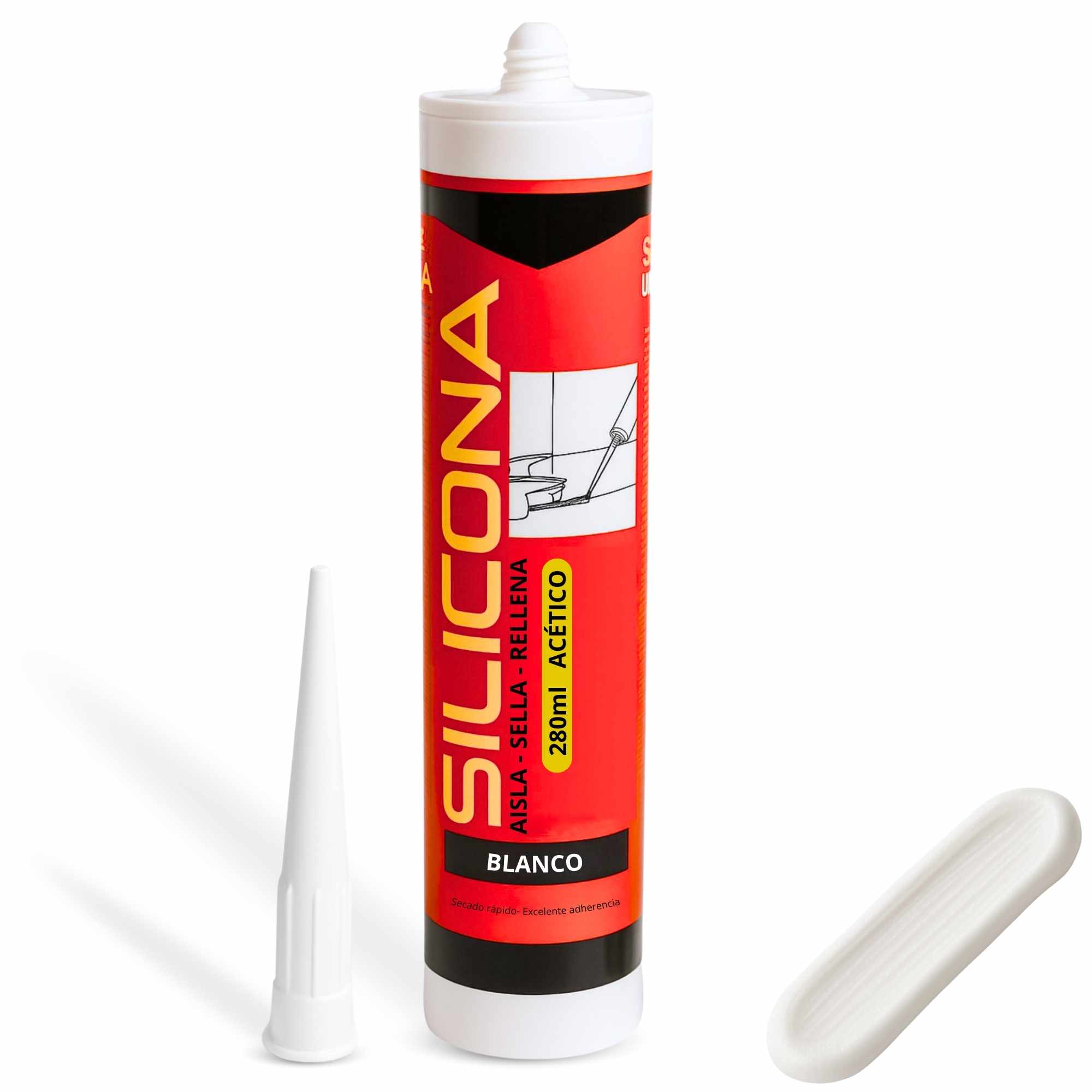 Bote silicona blanca 280 ml