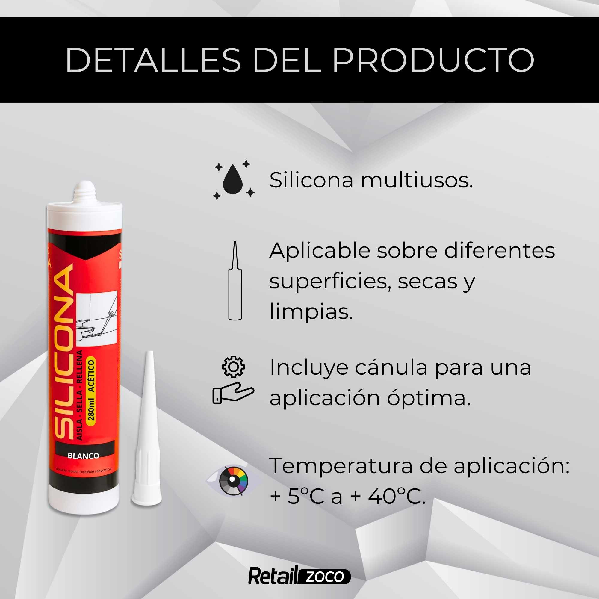 Bote silicona blanca 280 ml - imagen 3