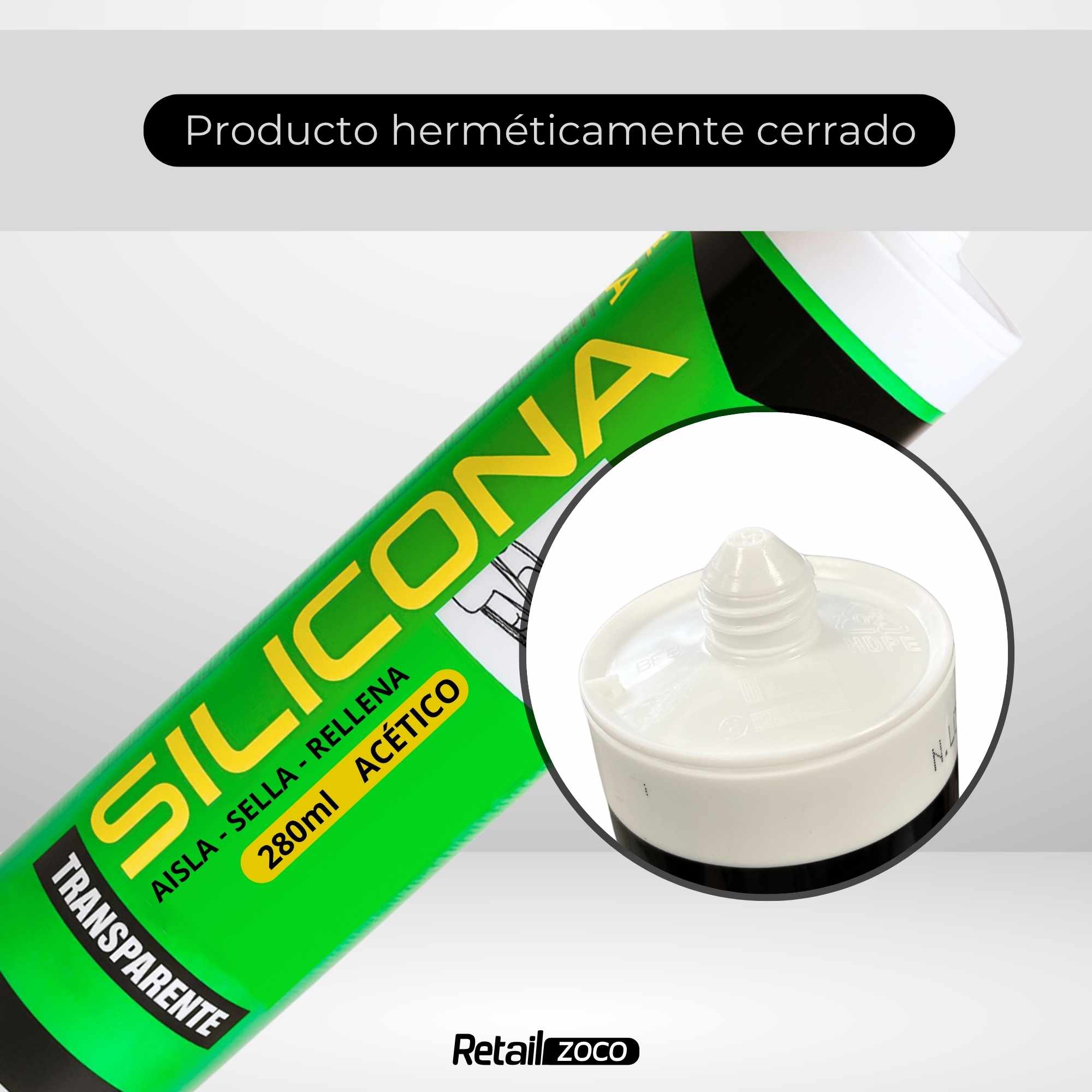 Bote silicona transparente 280 ml - imagen 6