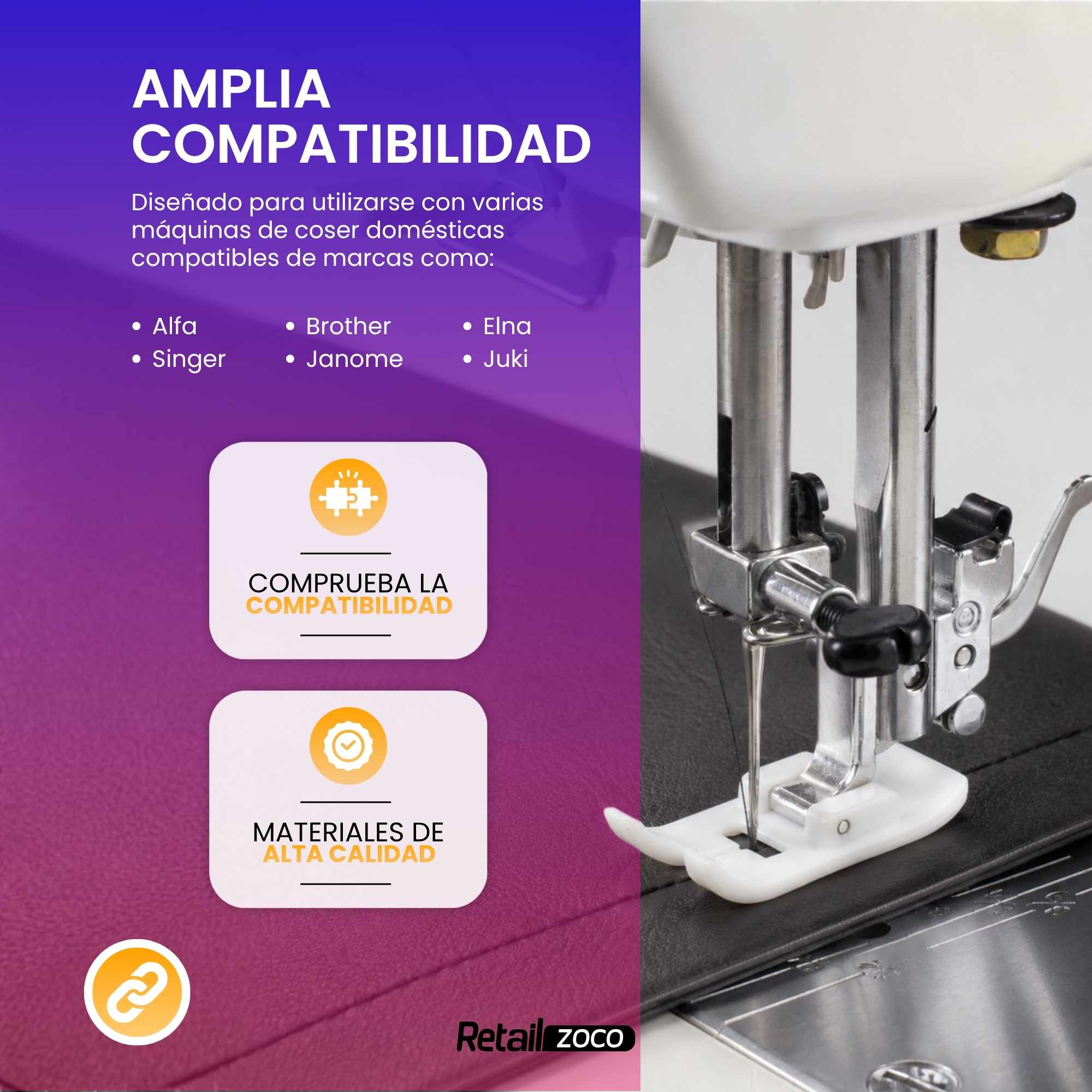 Prensatelas de Teflón para Máquinas de Coser - imagen 3