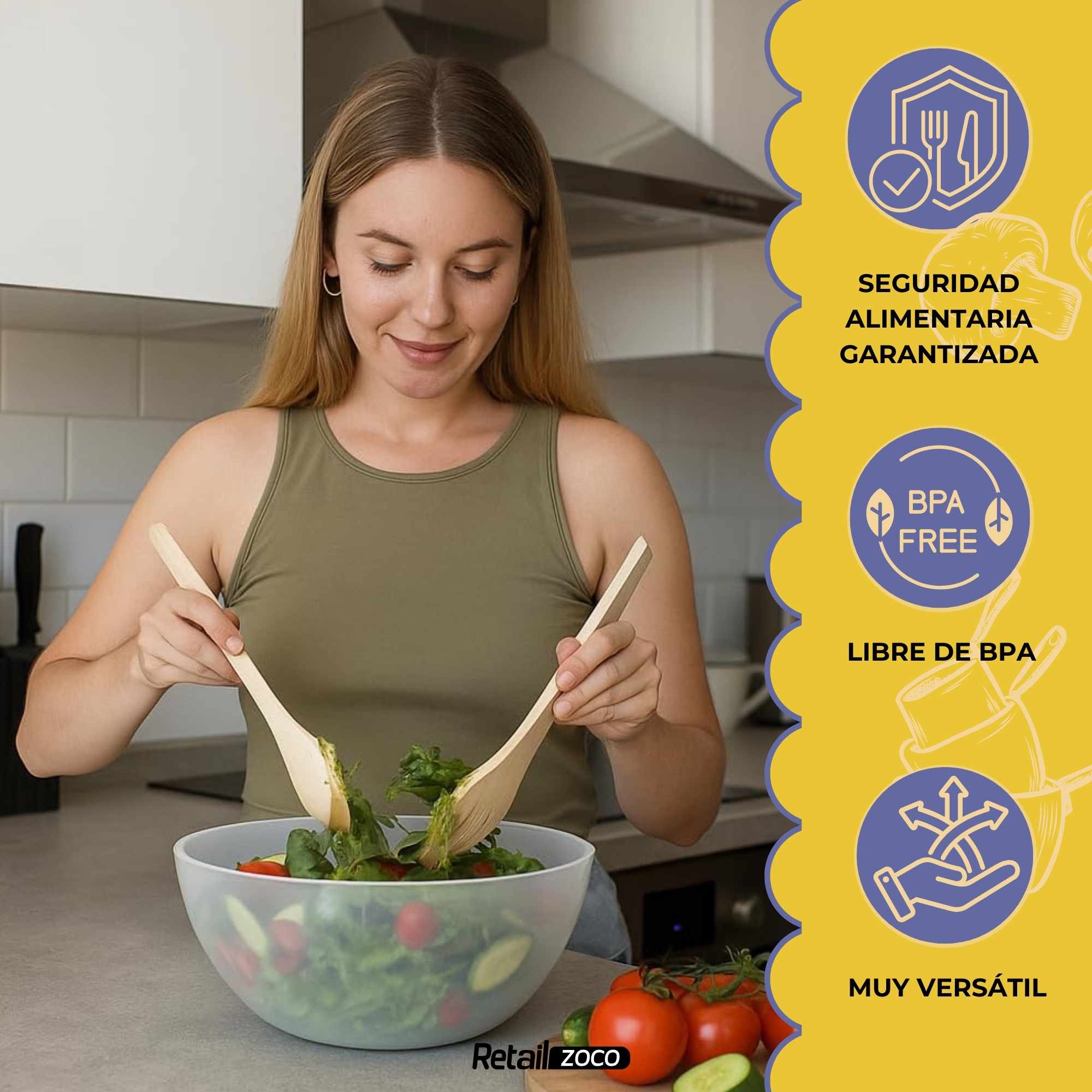 Bol de plástico para cocina 3 Litros transparente - imagen 3