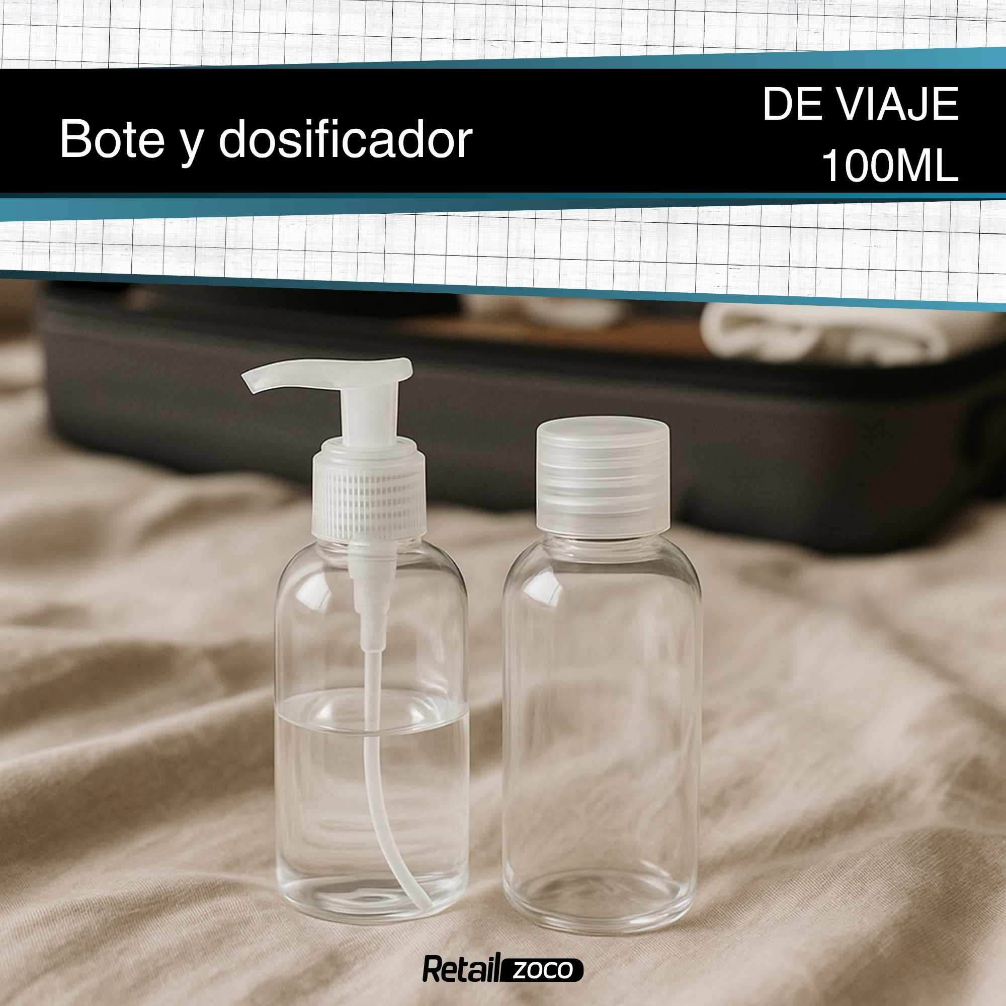 Set viaje Dosificador + Botella 100 Ml - imagen 2