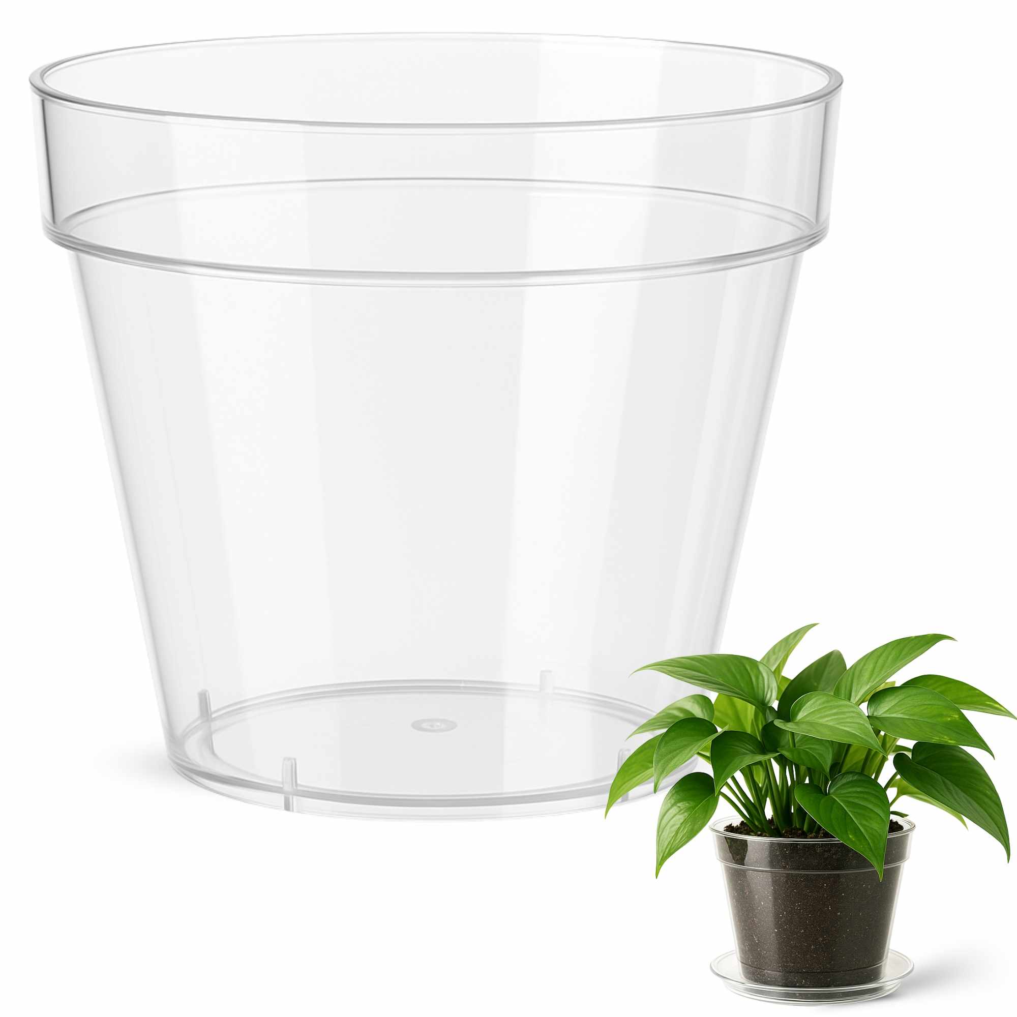 Maceta de plástico Transparente 14 cm