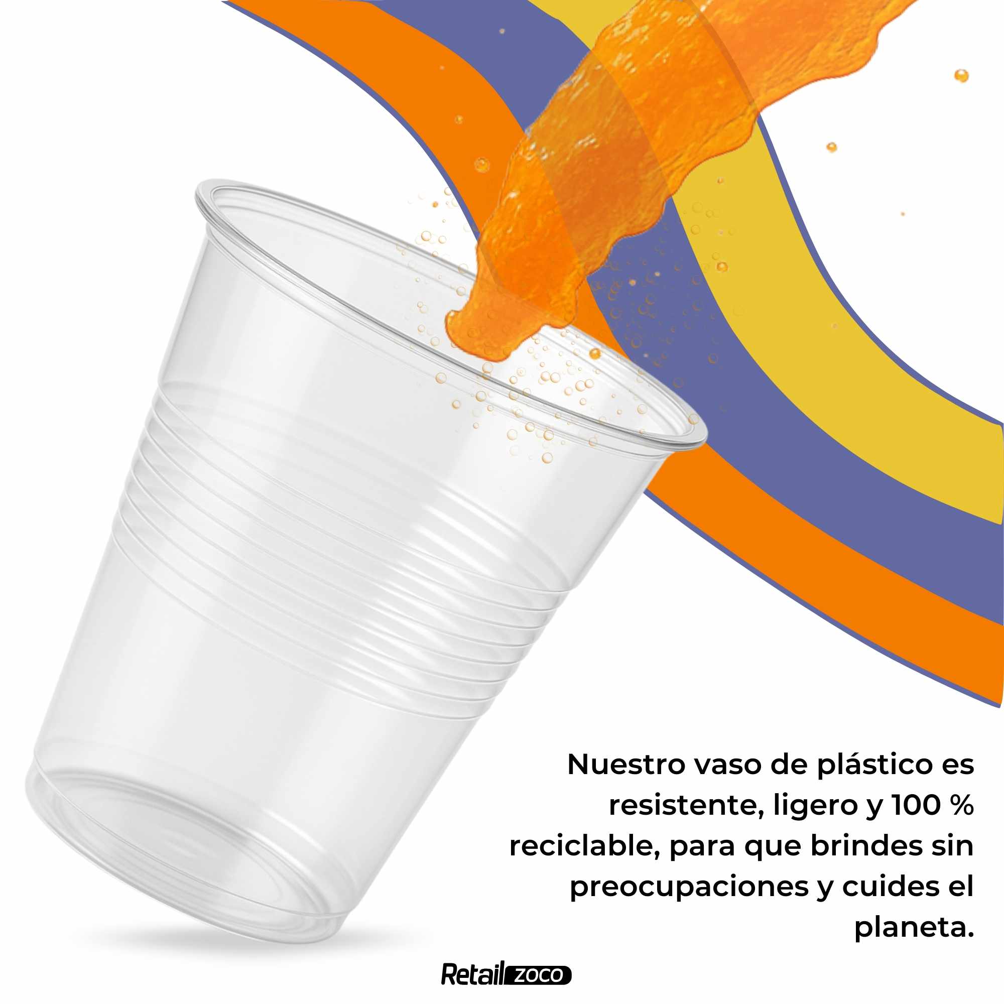 Vasos Desechables Plástico 200 cc 50 unidades transparentes - imagen 4