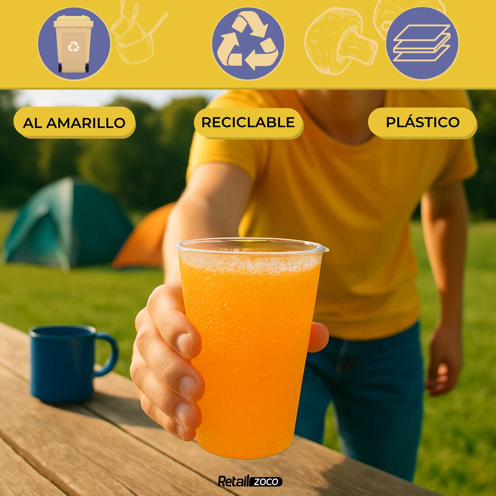 Vasos Desechables Plástico 200 cc 50 unidades transparentes - imagen 2