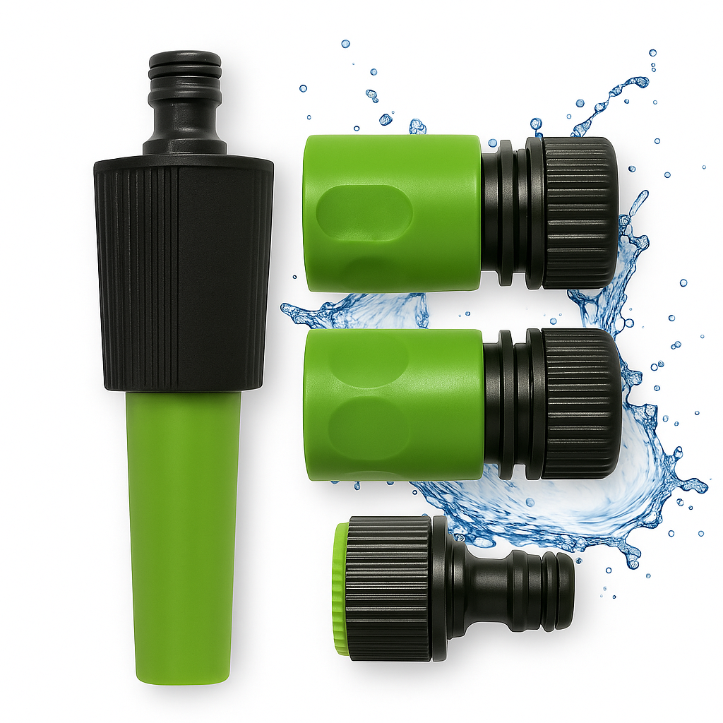 Kit Pisola de riego pulverizador con 3 adaptadores