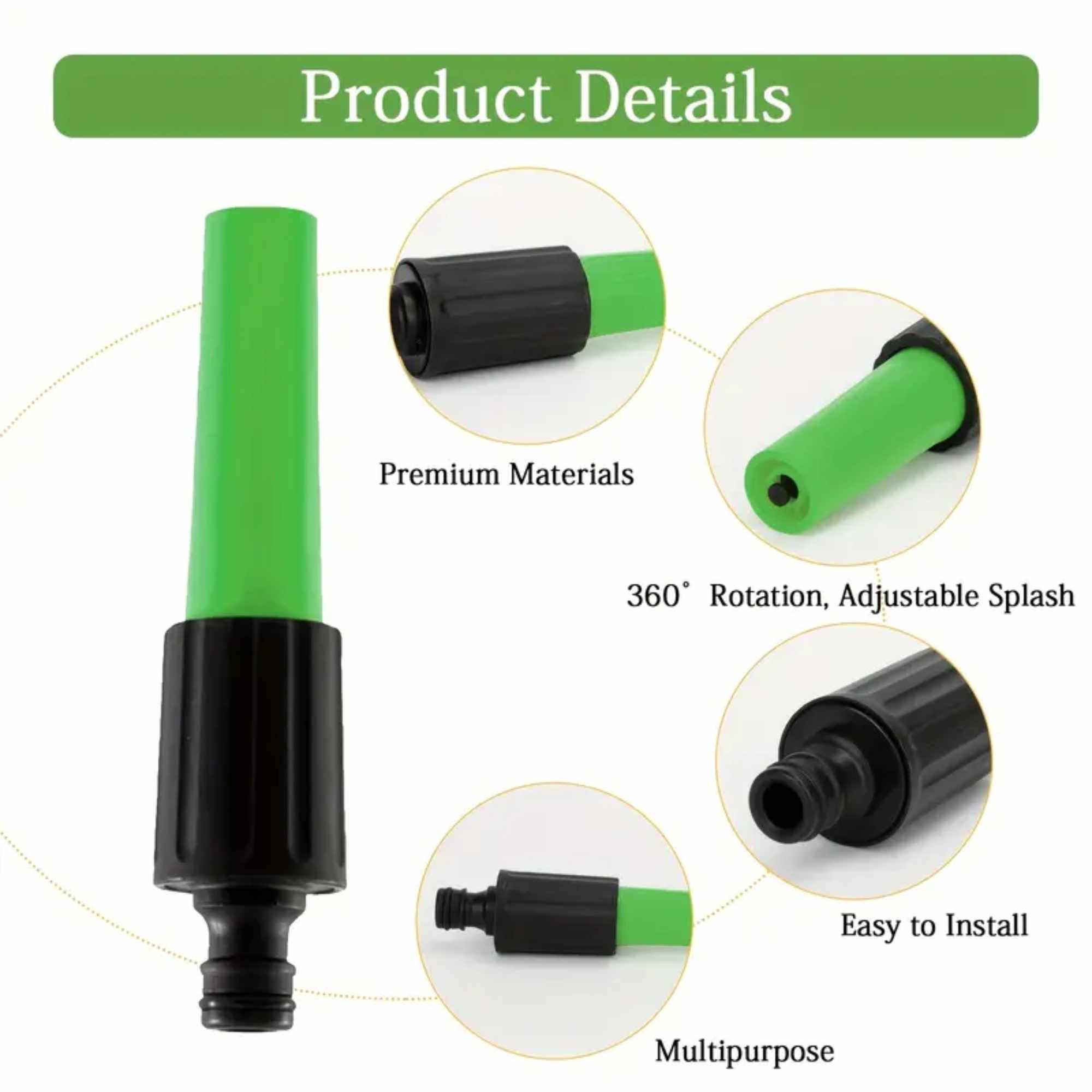 Kit Pisola de riego pulverizador con 3 adaptadores - imagen 3